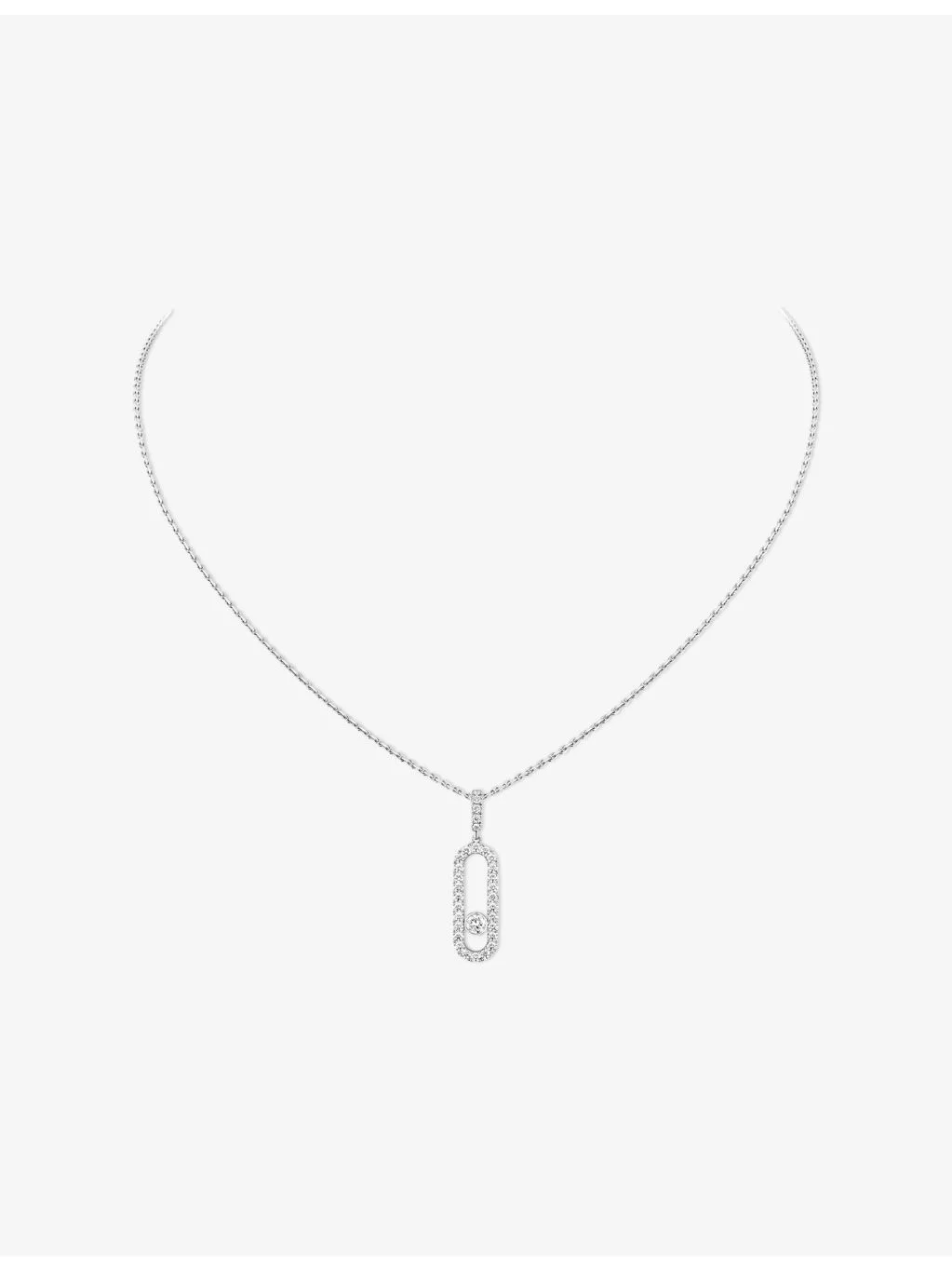 Move Uno Large Pave 18ct Gold And 0.35ct Diamond Necklace - 1