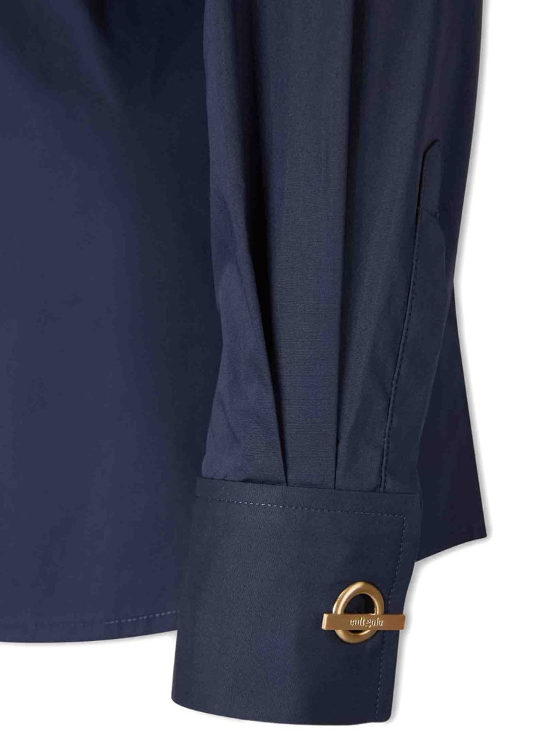 button-fastening open-back blouse 4