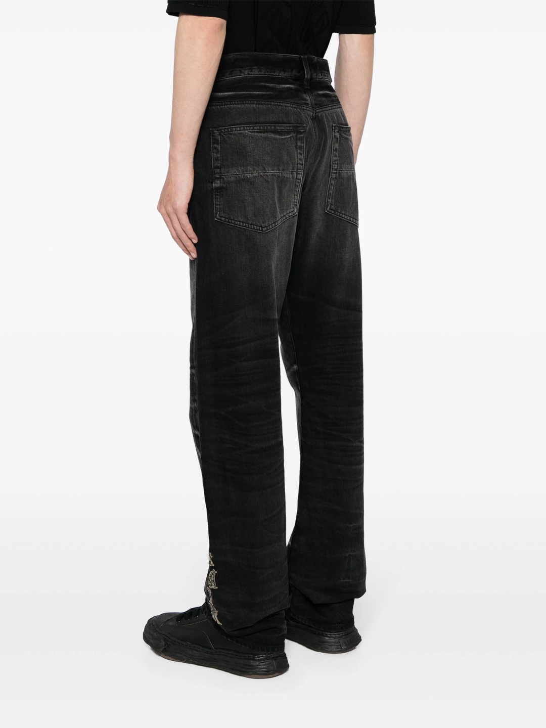 Baroque Logo Straight Jean - 4