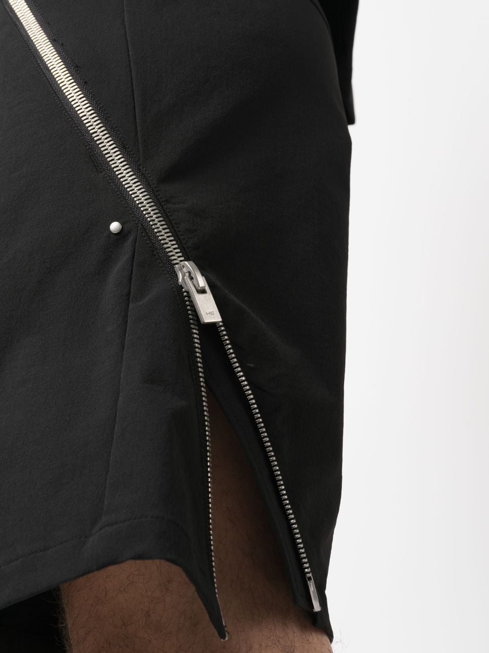 side-zips mid-rise shorts - 5