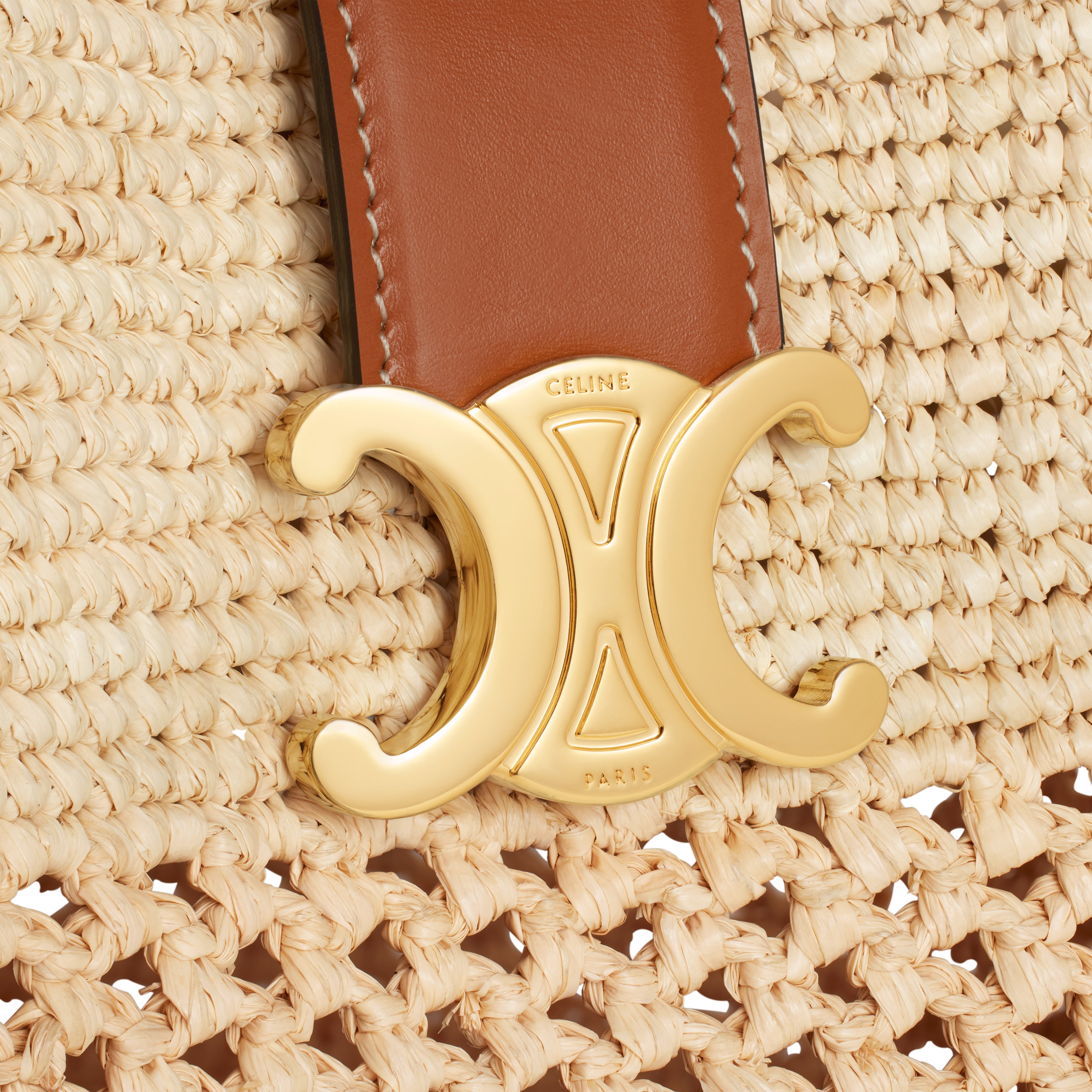 SMALL LOUISE BUCKET IN RAFFIA AND CALFSKIN - 5