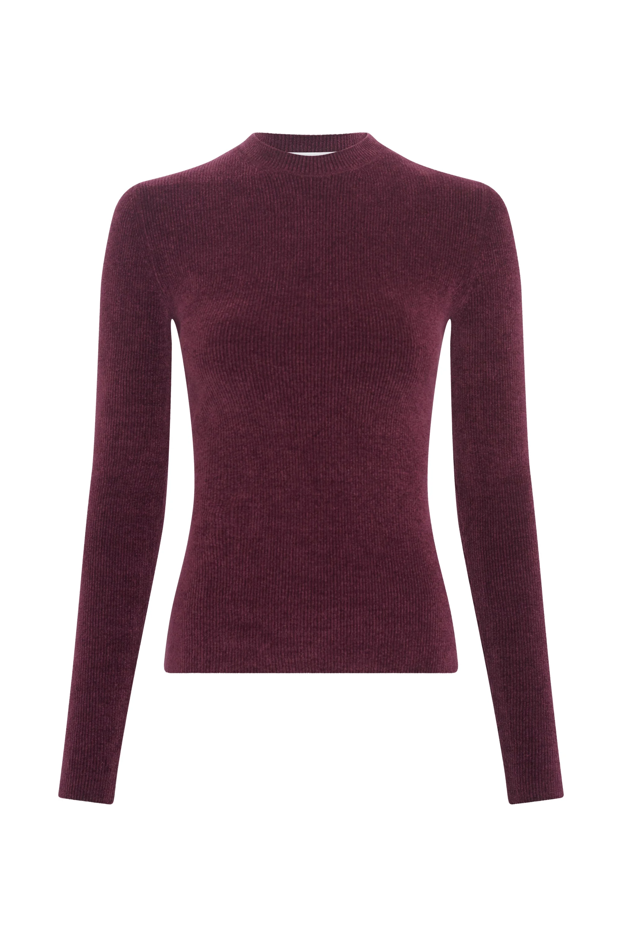 Regent Knit Crewneck in Plum Silk - 1