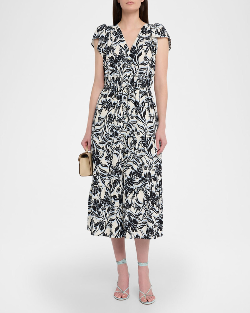 Rails Roza Printed Cotton Poplin Midi Dress outlook