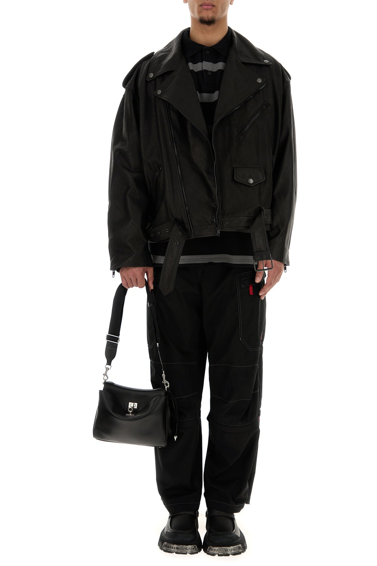 Black leather small Rodeo Messenger crossbody bag - 5