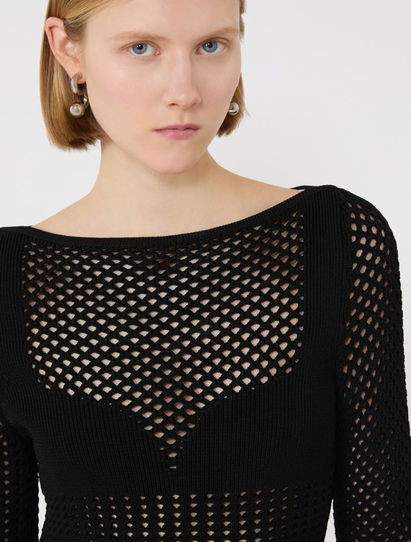 Slim-fit viscose-blend sweater - black 6