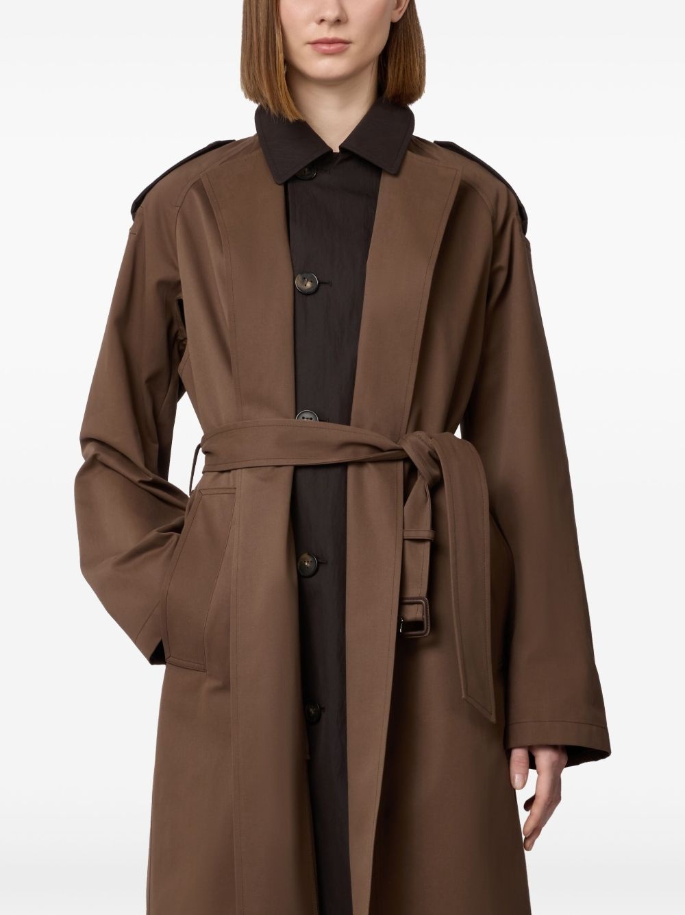 belted trench coat - 4