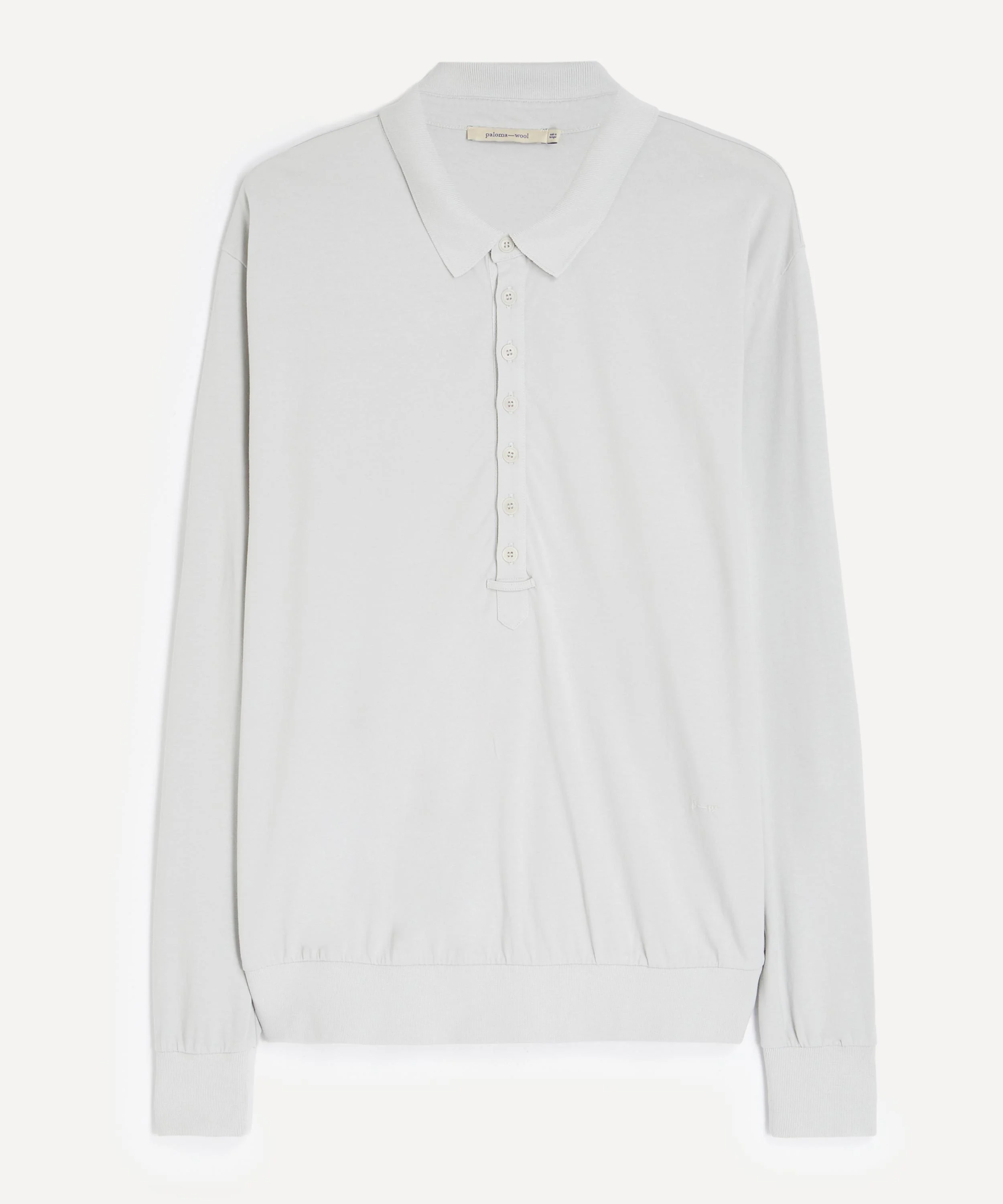 Romi Light Grey Long-Sleeve Polo - 1