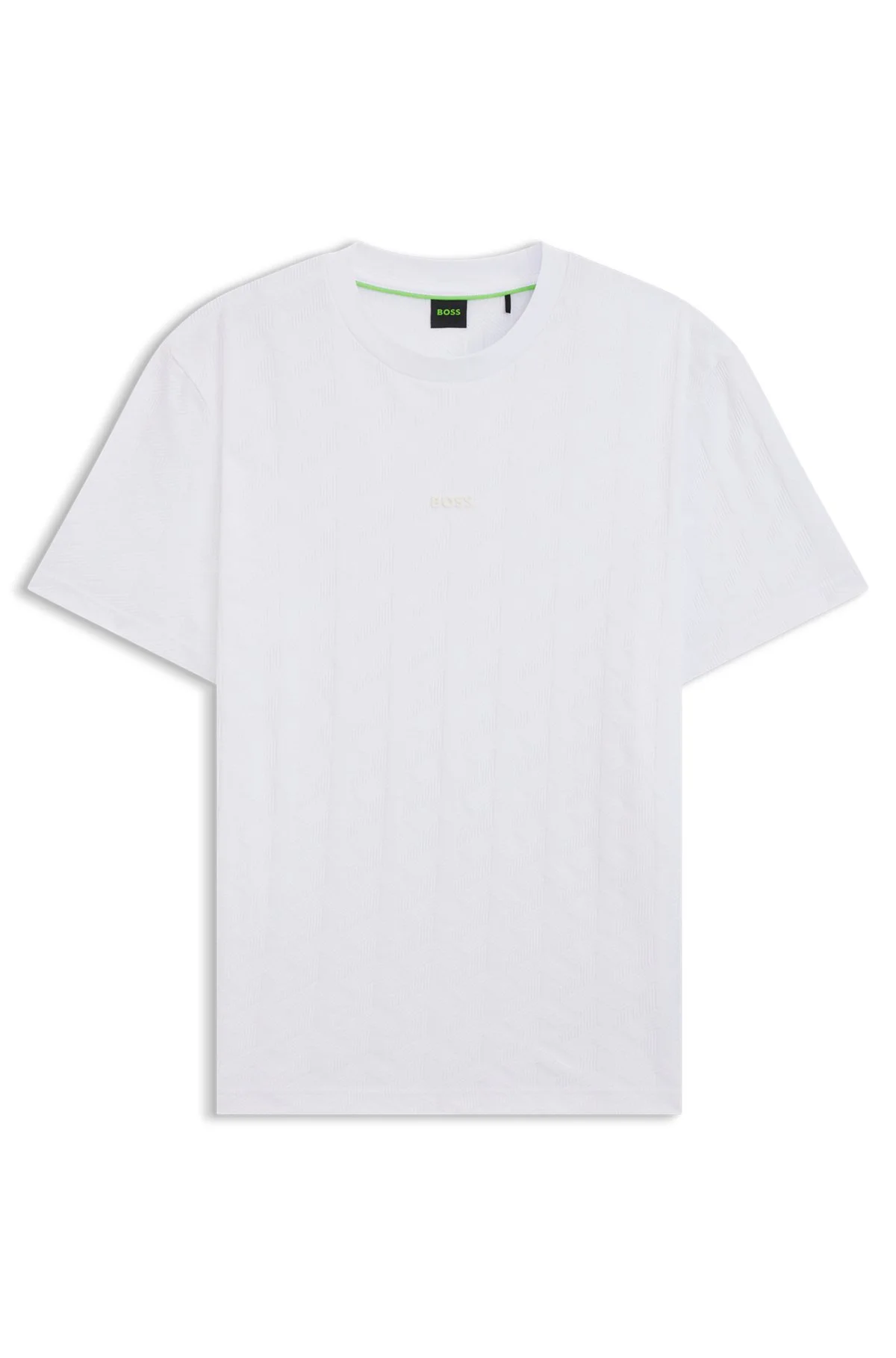 COTTON T-SHIRT WITH JACQUARD PATTERN - 1