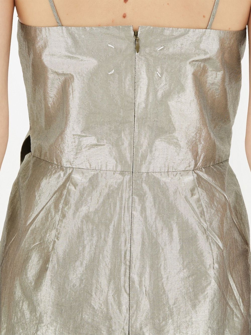 gathered bow detail midi dress - 6
