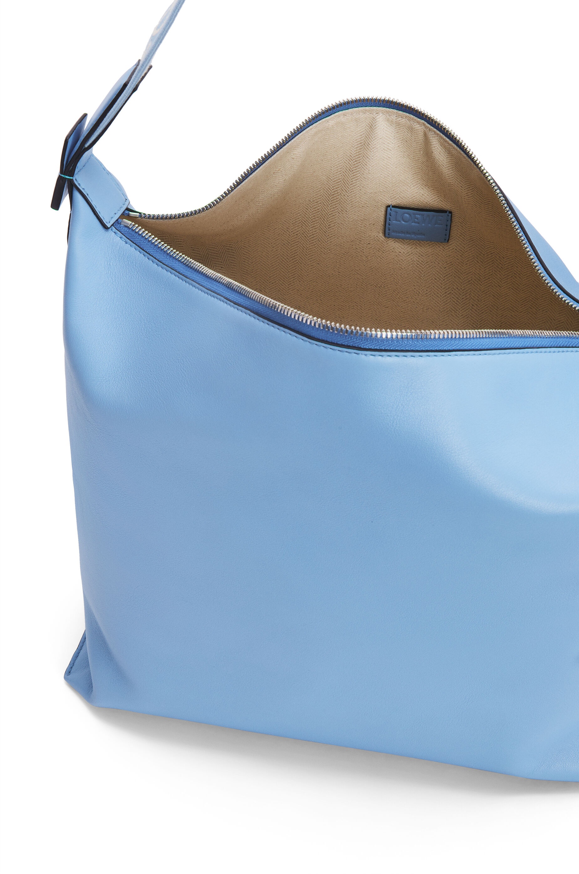 Cubi Crossbody bag in supple smooth calfskin and jacquard 5