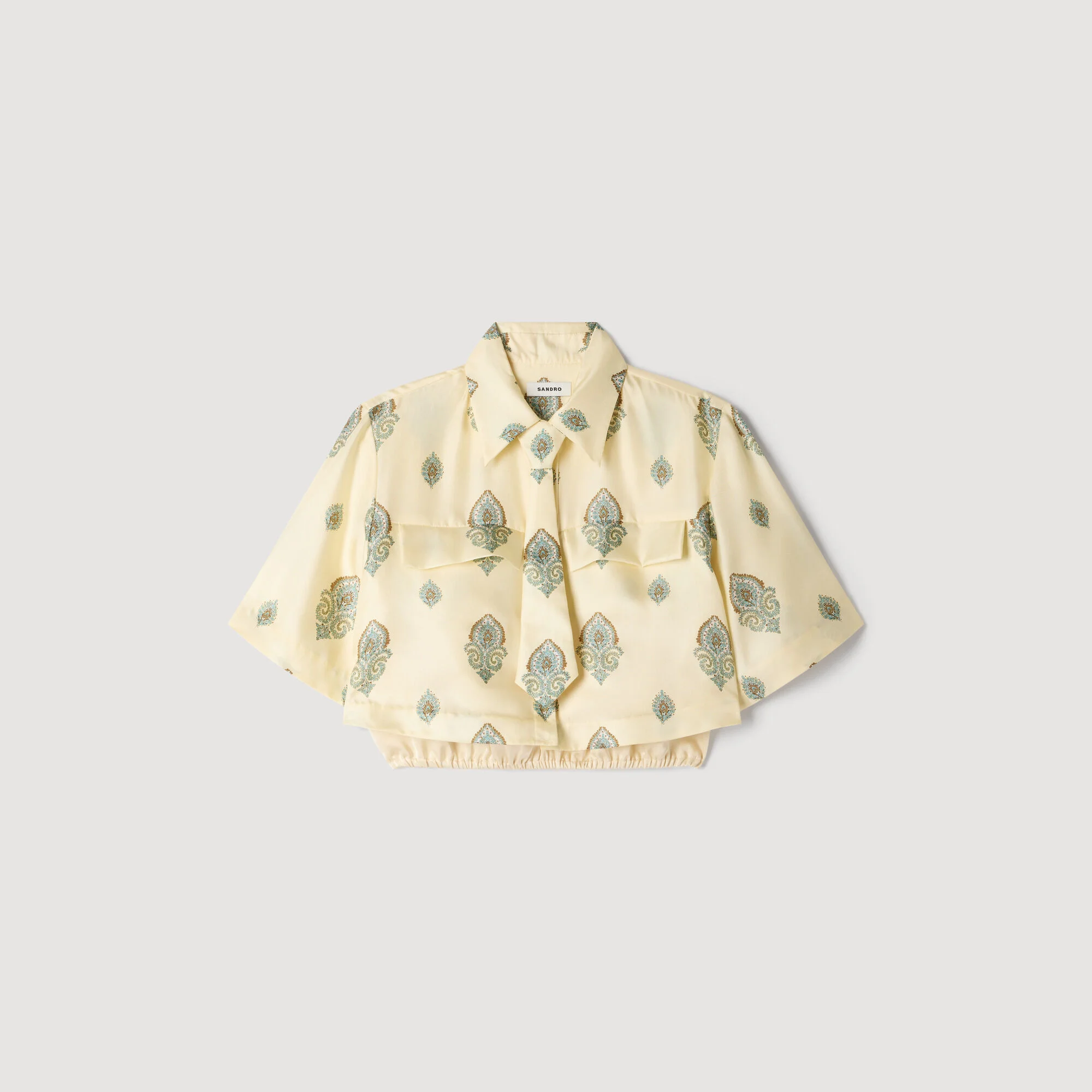 PAISLEY PRINT TOP WITH REMOVABLE TIE - 1