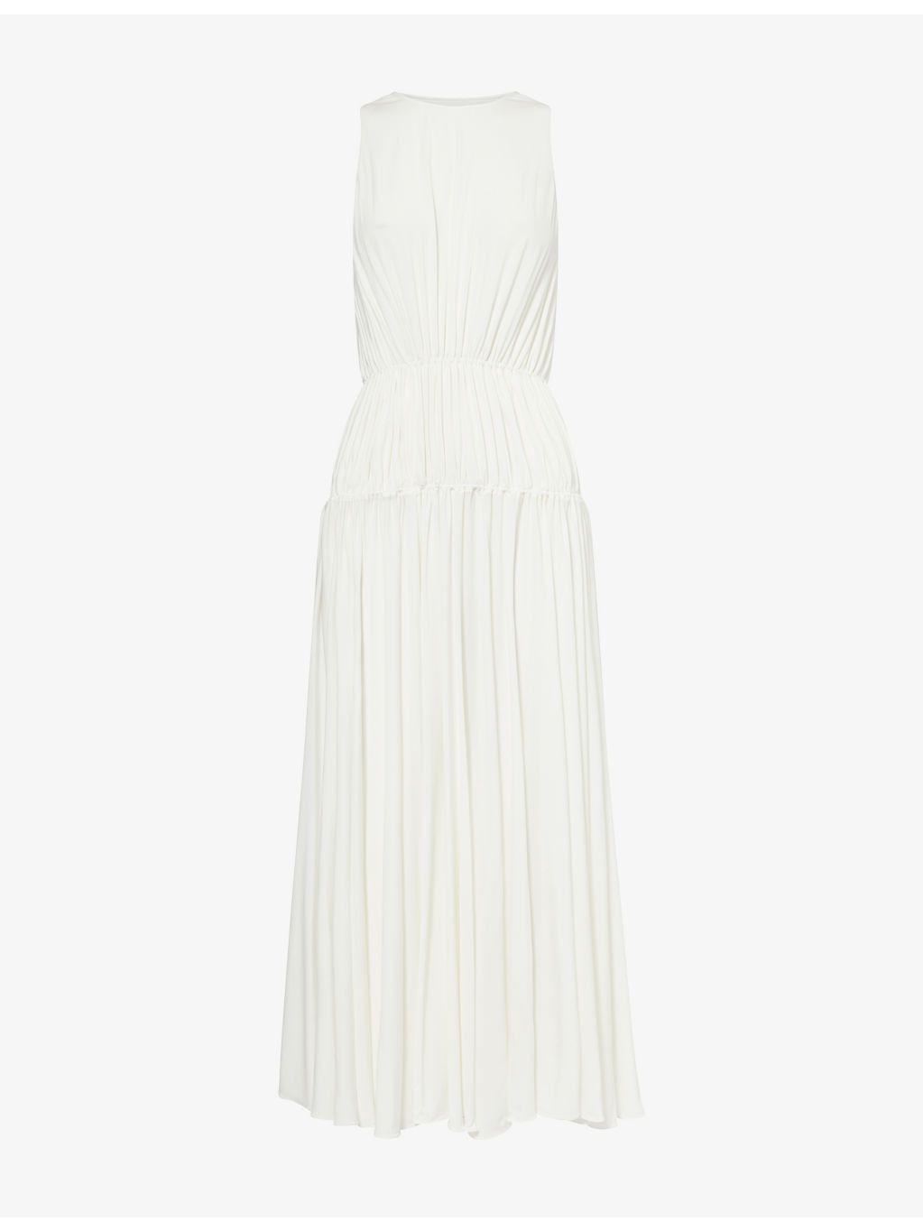 Draped Sleeveless Woven Maxi Dress - 1
