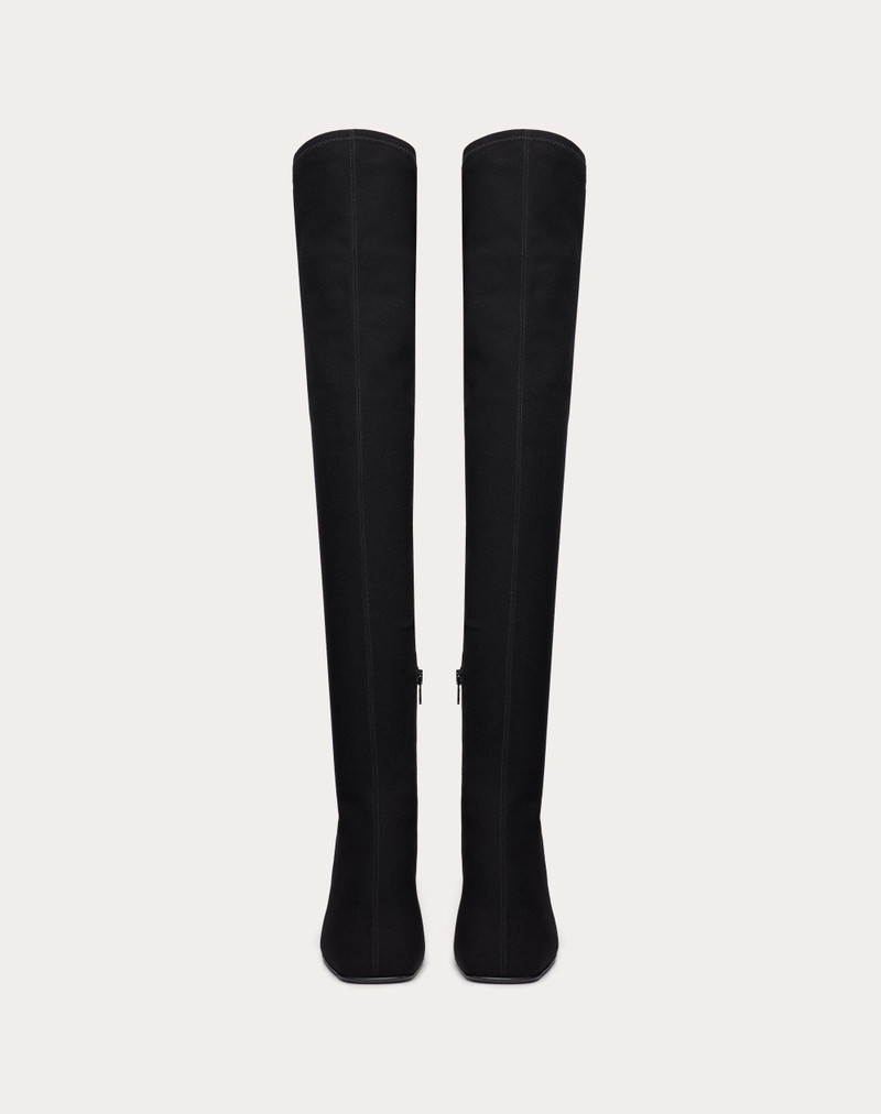 VALENTINO GARAVANI GOLDEN WALK OVER-THE-KNEE BOOT IN STRETCH FABRIC 70MM 4