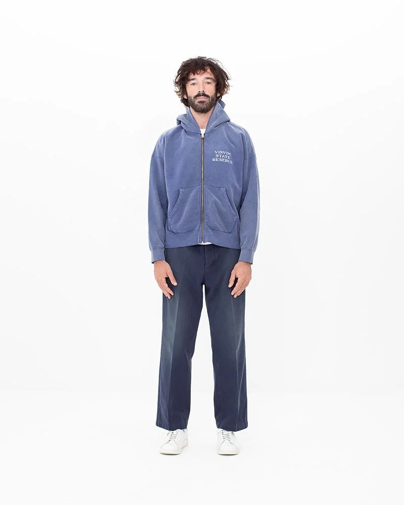 【visvim】JUMBO SB HOODIE CRASH ネイビー 4 visvim JUMBO SB HOODIE F.Z. CRASH NAVY | REVERSIBLE