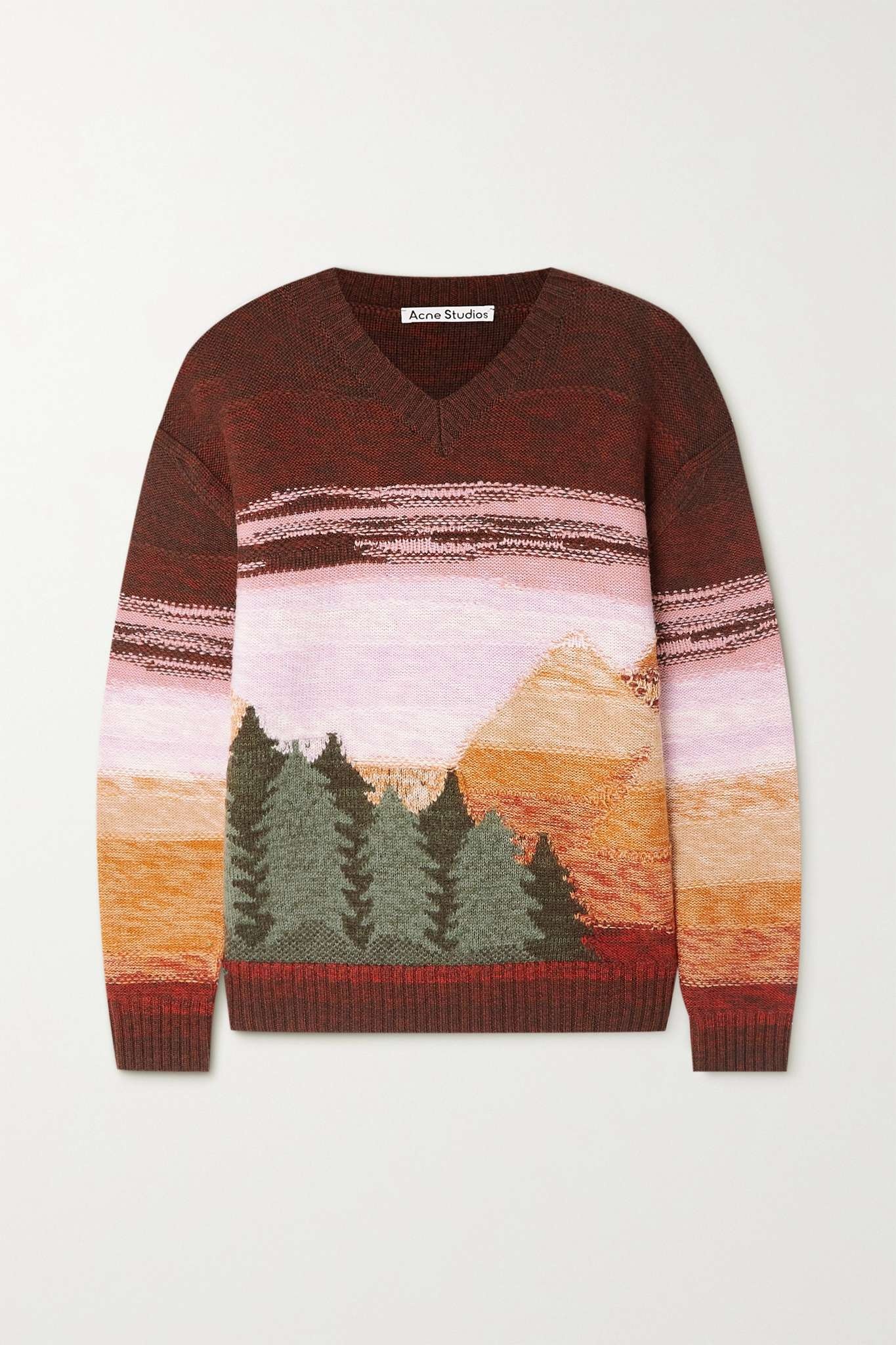 Intarsia wool sweater - 1