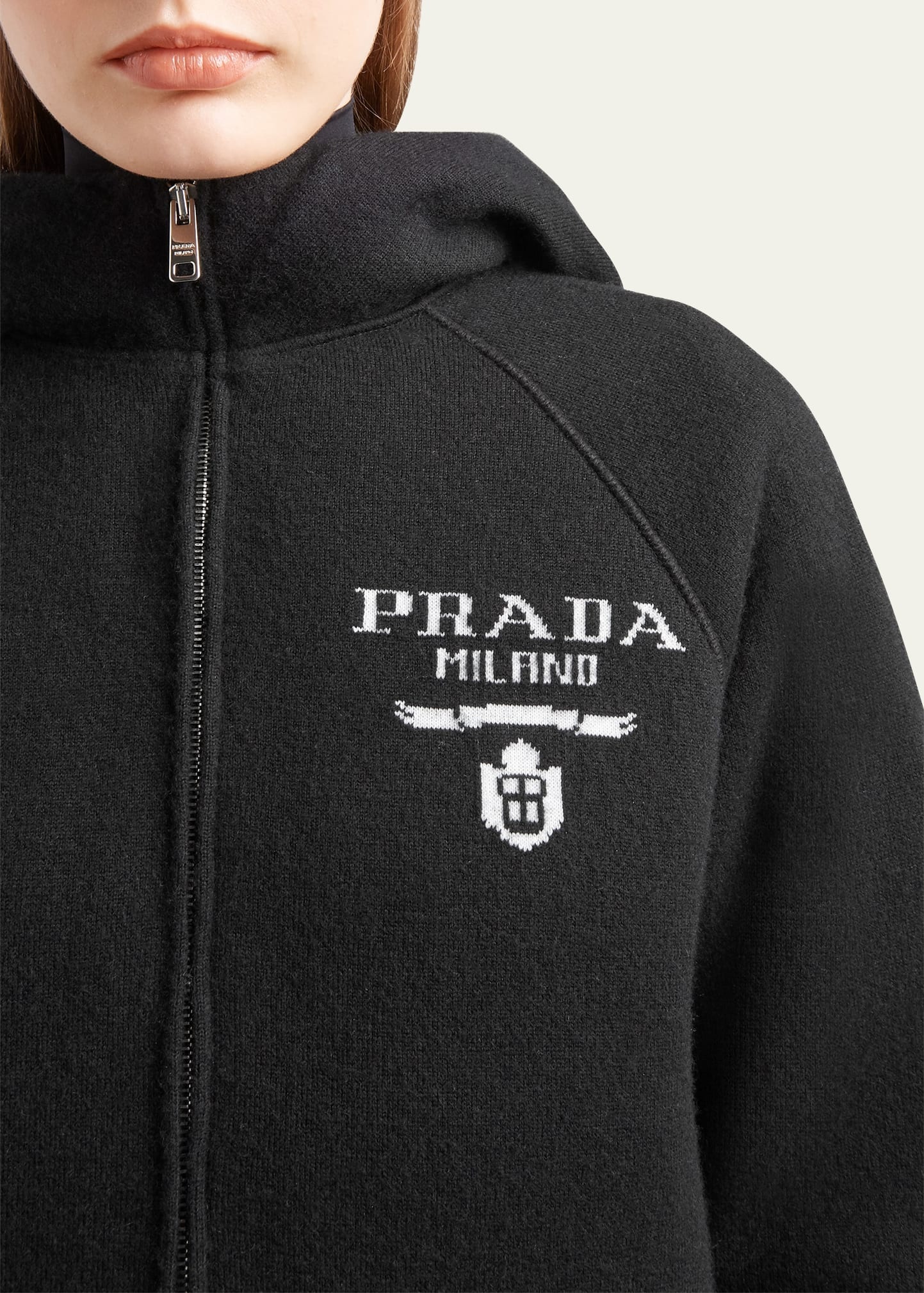 Cashmere Hooded Sweatshirt with Logo Detail - 4