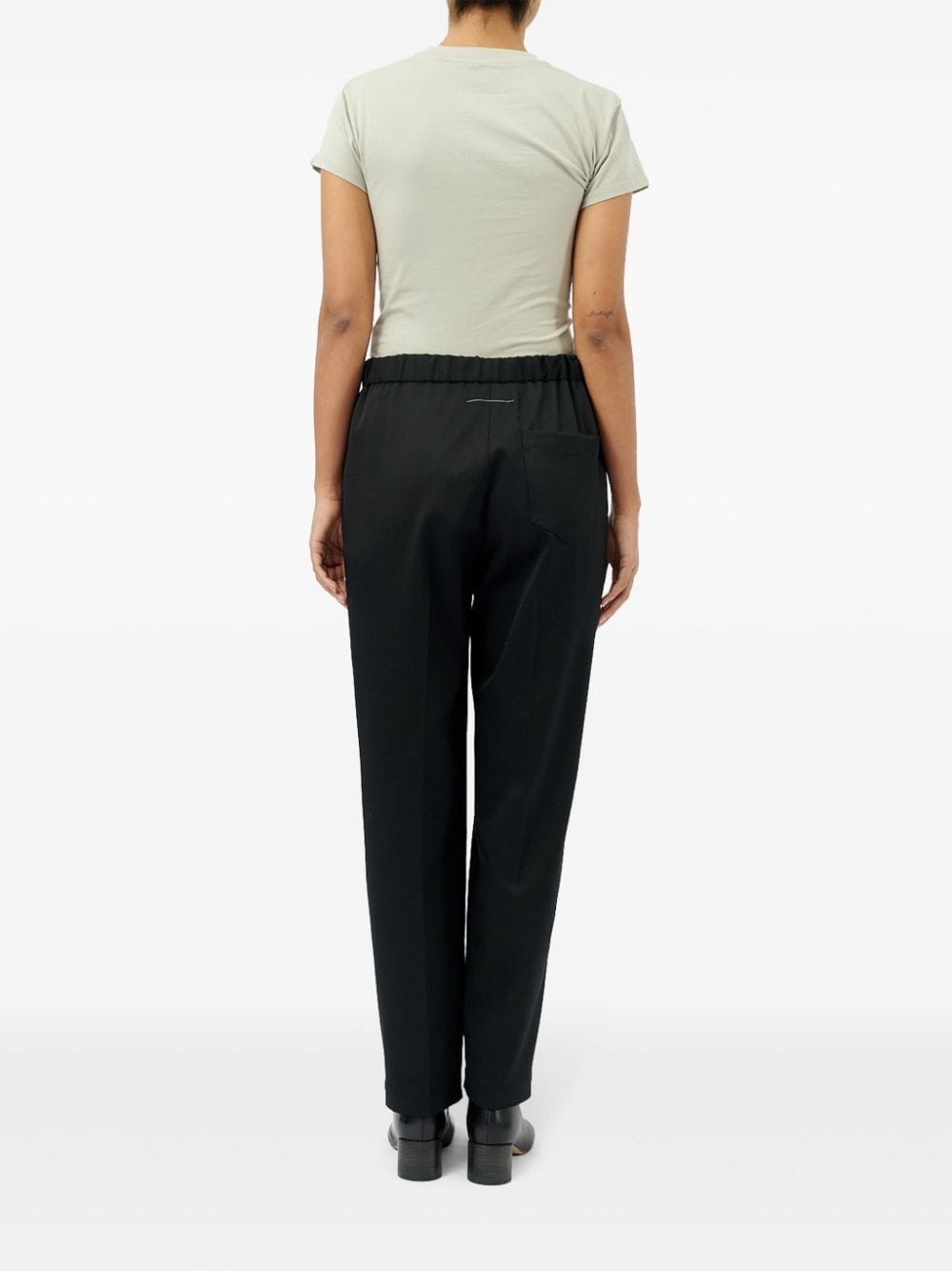 drawstring tailoring wool trousers - 4
