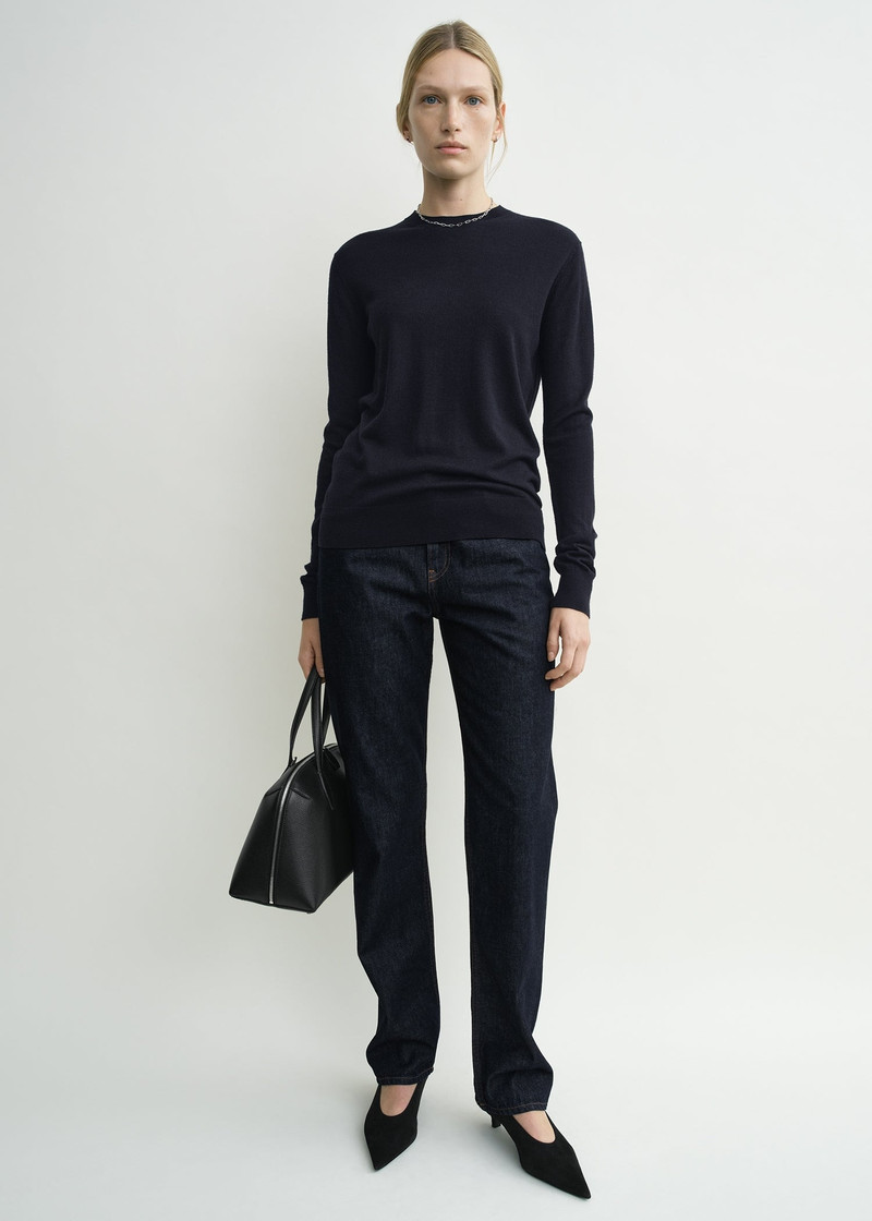 TOTEME Fine crew knit midnight outlook