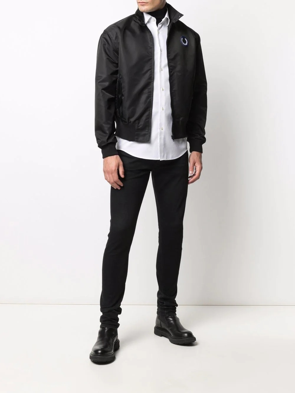 Harrington patched bomber jacket - 2