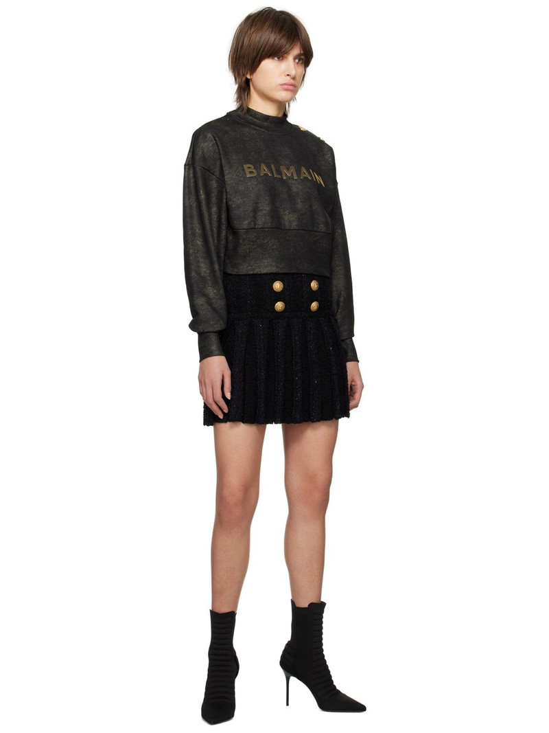 Balmain Black Pleated Miniskirt outlook
