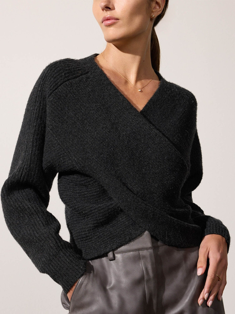 The Hughes Wrap Front Sweater 1