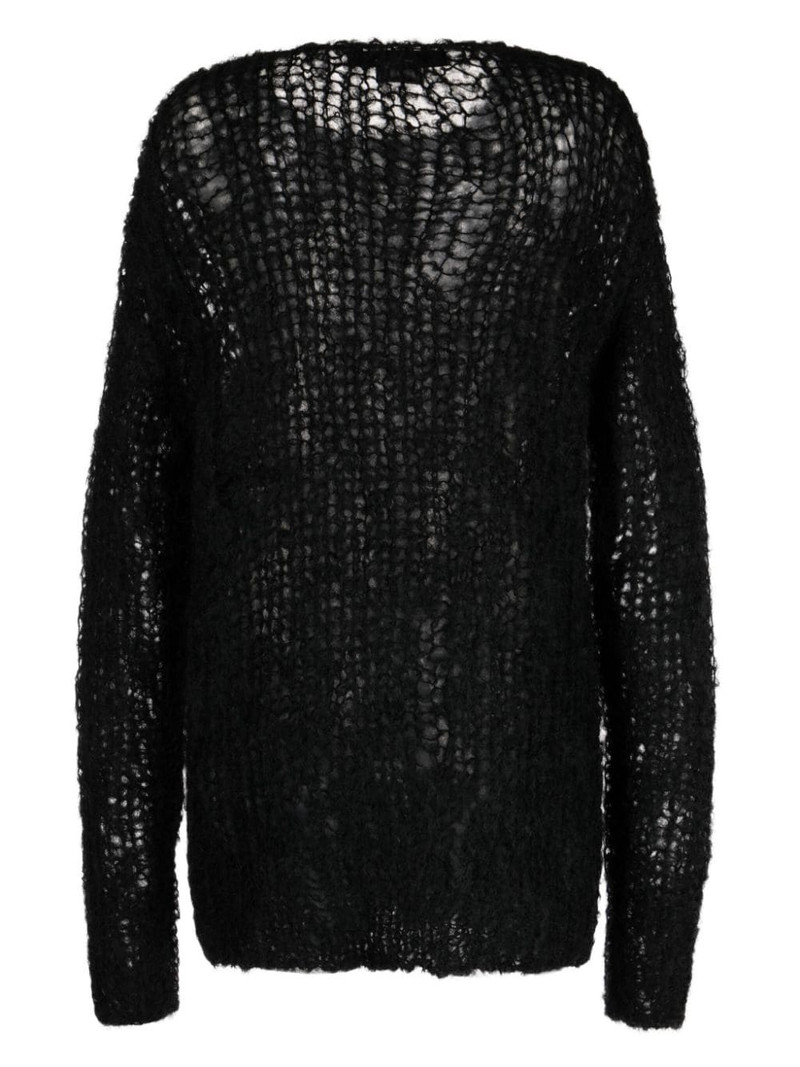 Junya Watanabe open-knit mohair-blend jumper outlook