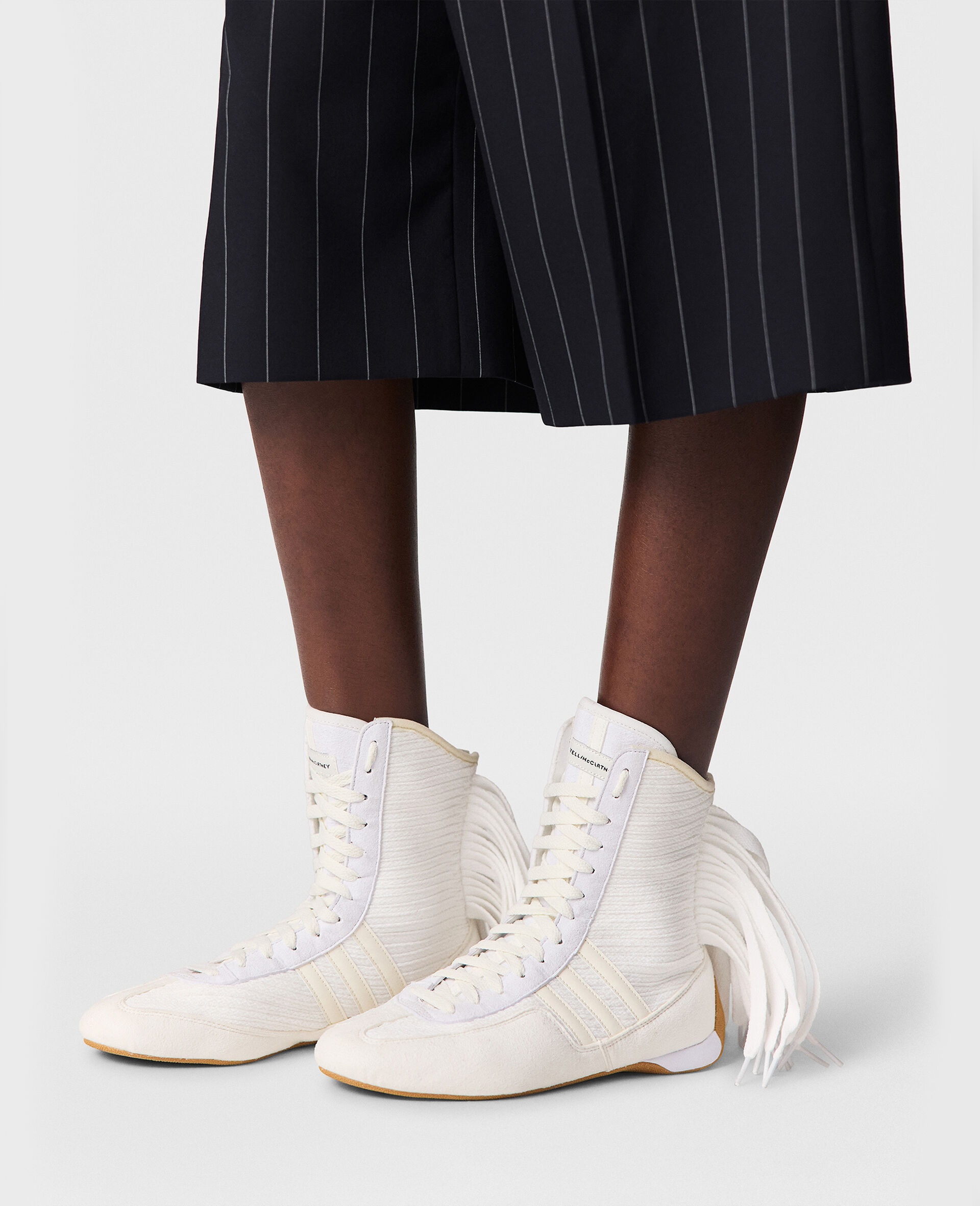 Tailored Pinstripe Wool Shorts - 8