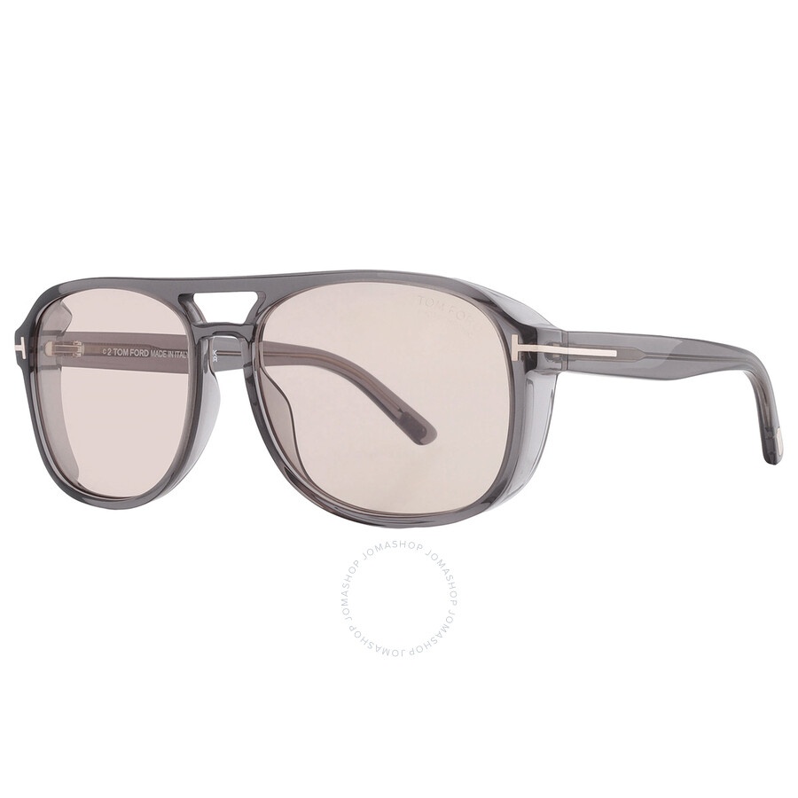 Tom Ford Rosco Light Brown Pilot Men's Sunglasses FT1022 20E 58 - 2