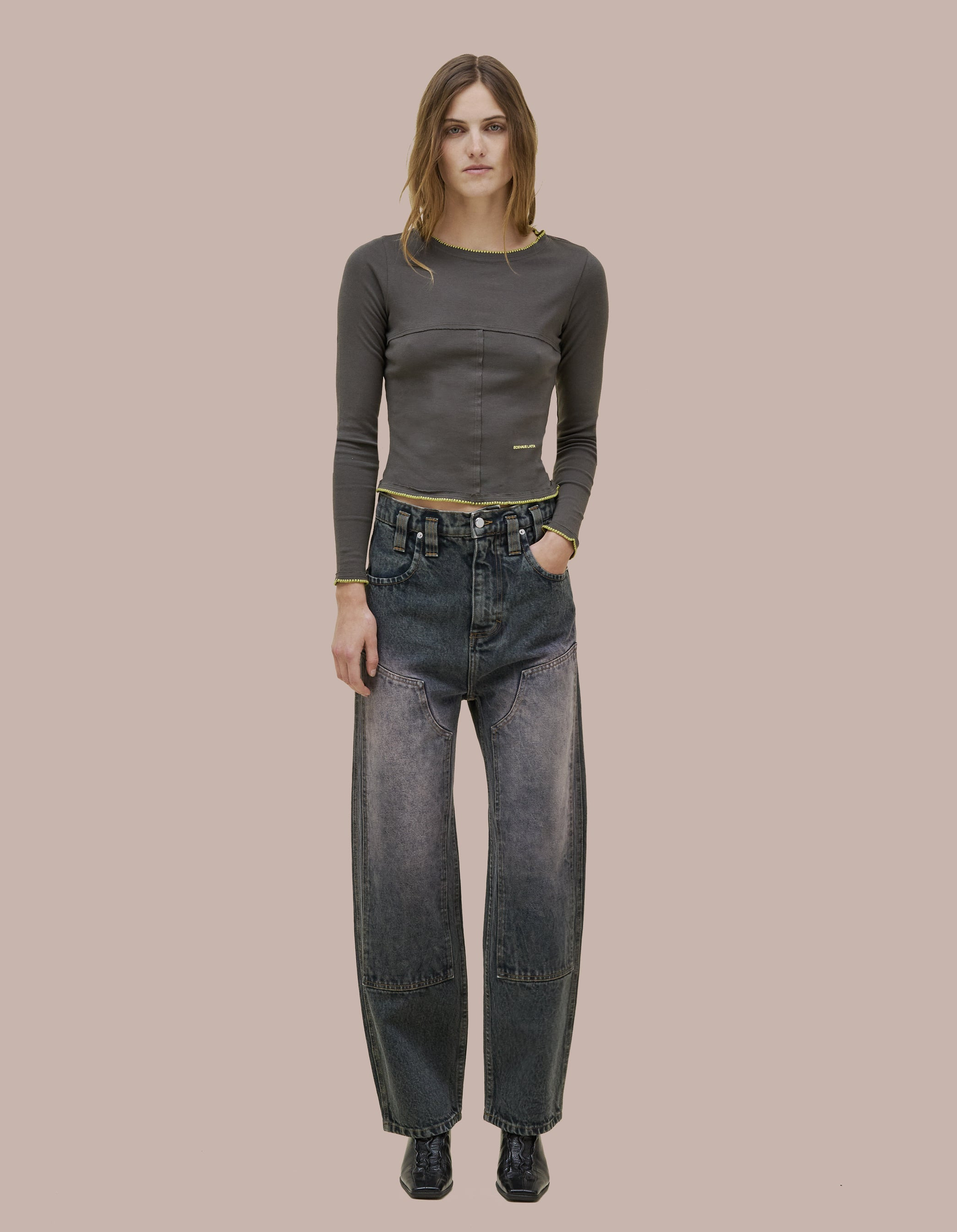 DOUBLE KNEE BAGGY JEAN - 5
