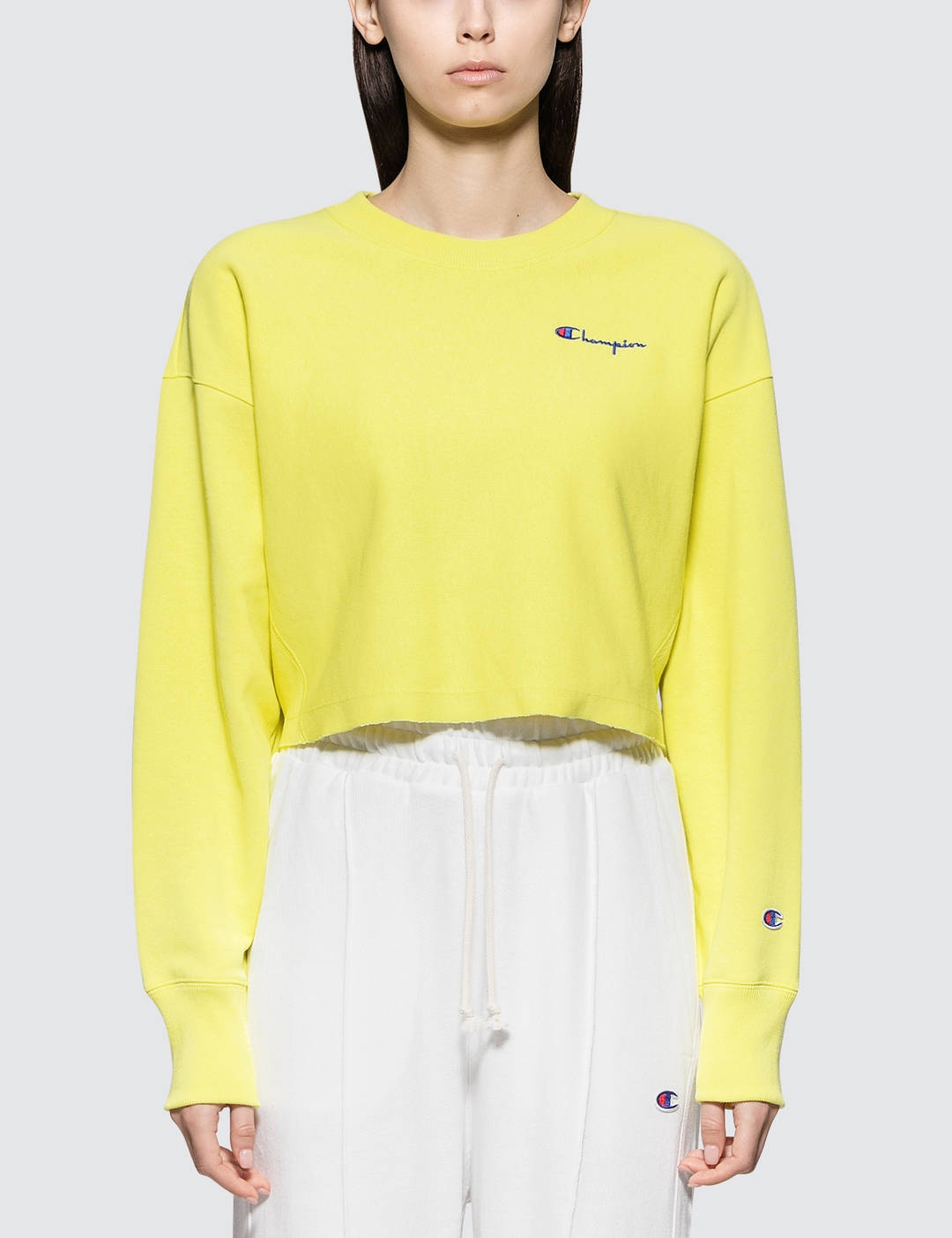 Small Script Logo Cropped Sweatshirt - 1