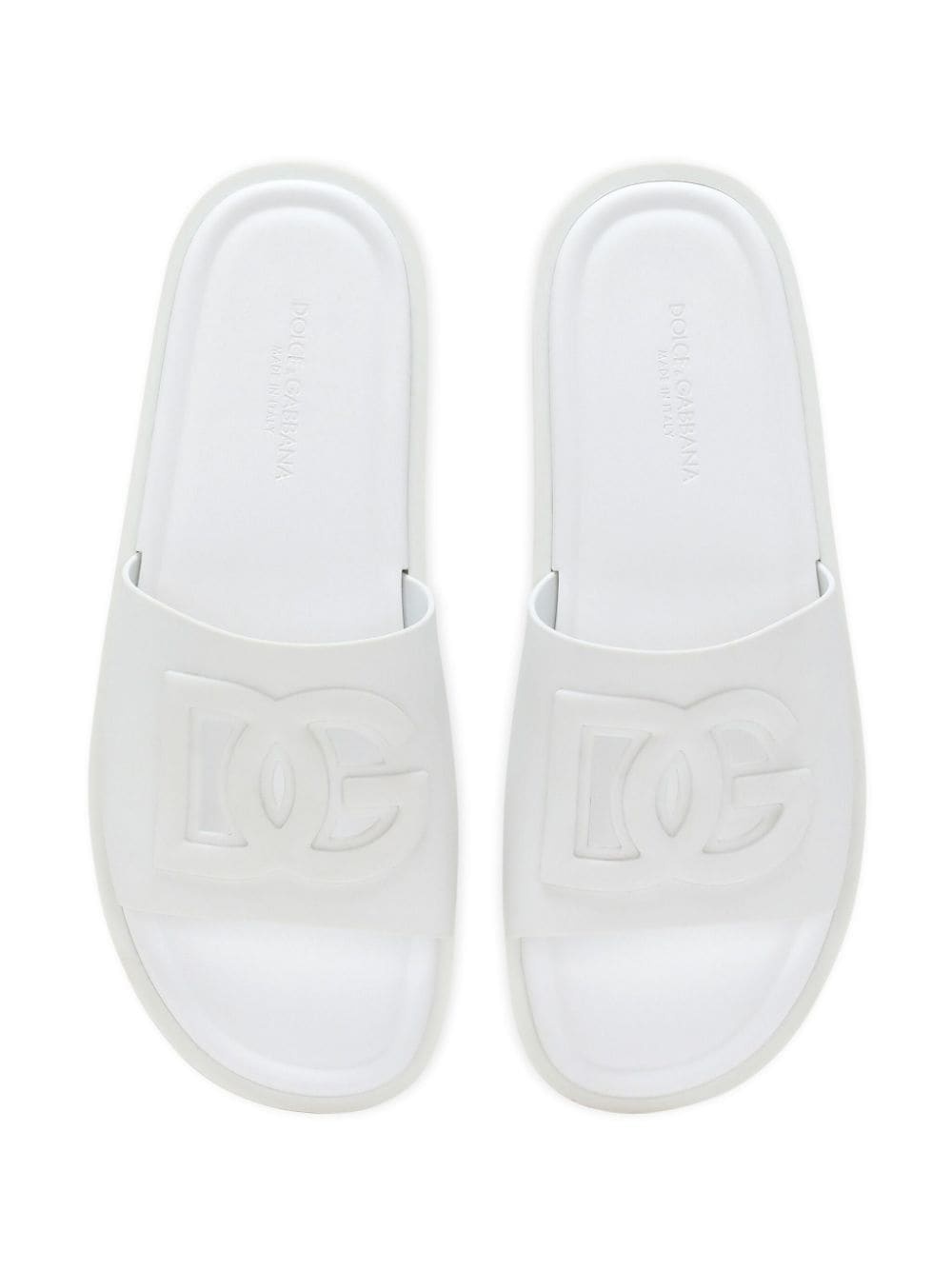 logo-embossed open-toe slides - 4