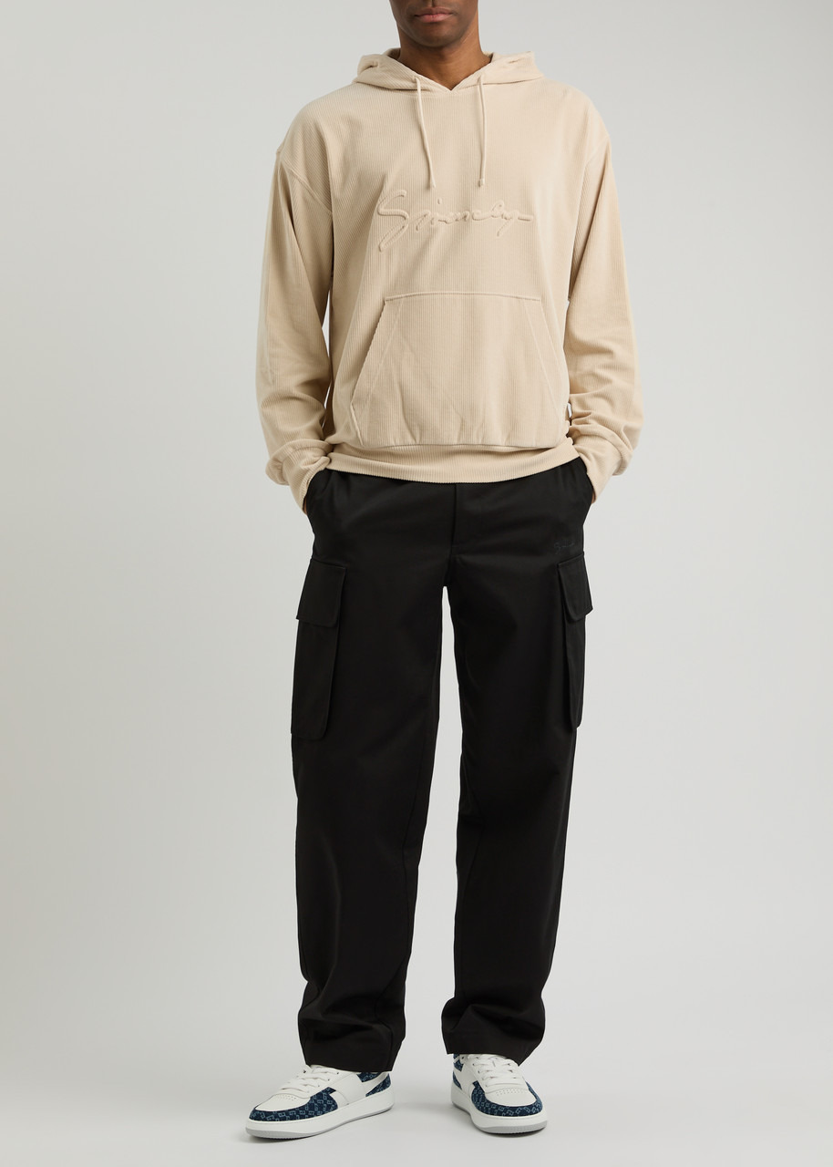 Givenchy Logo Hooded Ribbed Velvet Sweatshirt - 4