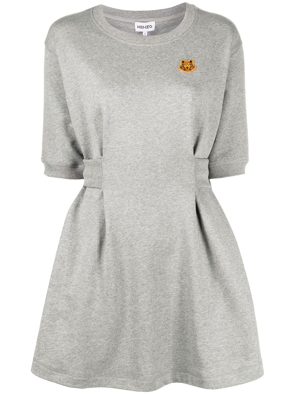 tiger-patch T-shirt dress - 1