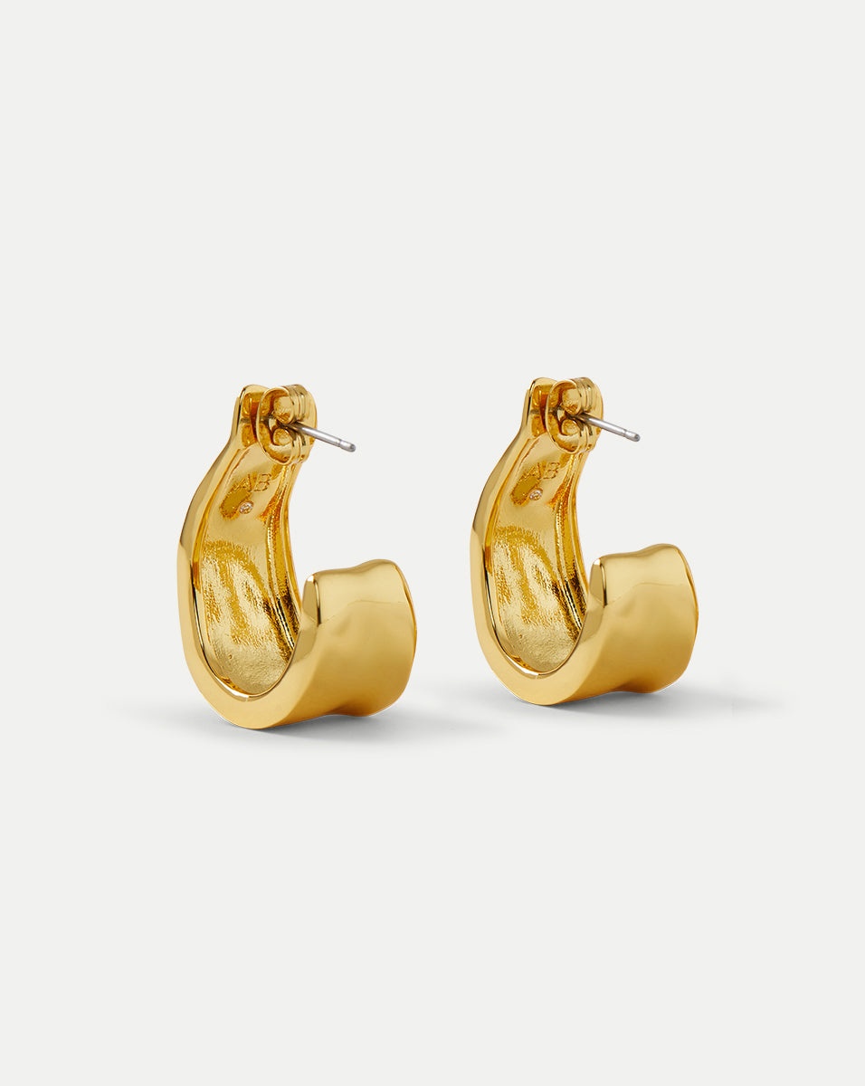 MOLTEN GOLD RIBBON HOOP - 2