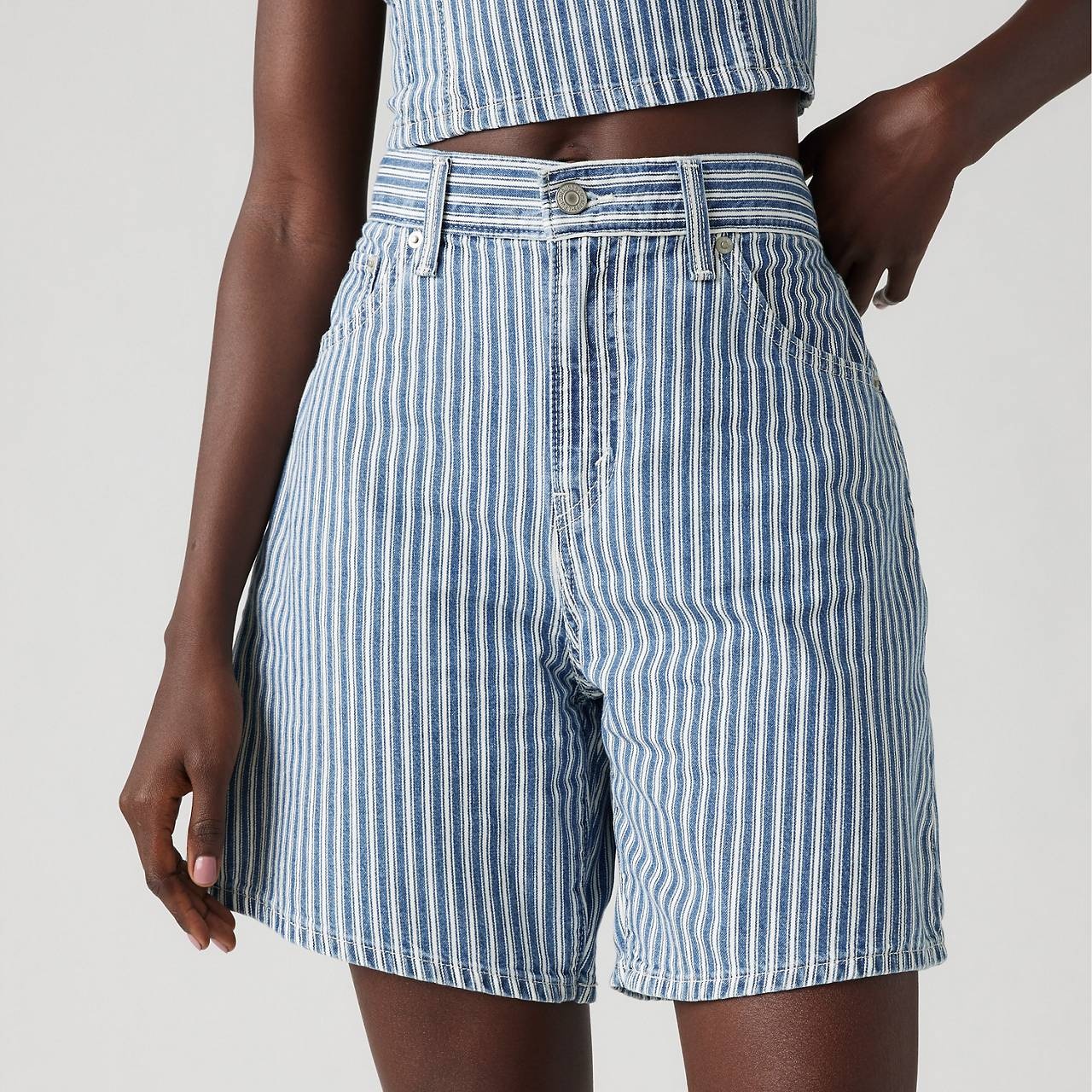 HIGH RISE BAGGY WOMEN'S SHORTS - 4