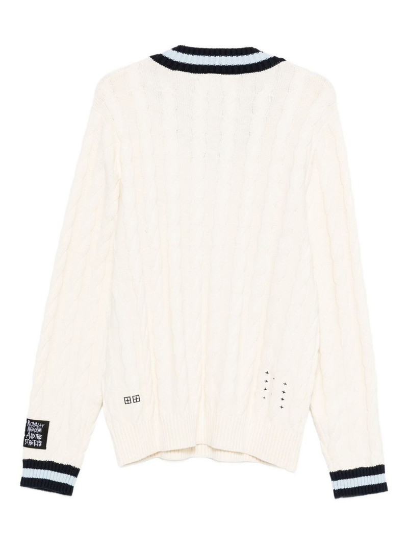 Ksubi cable-knit V-neck sweater outlook