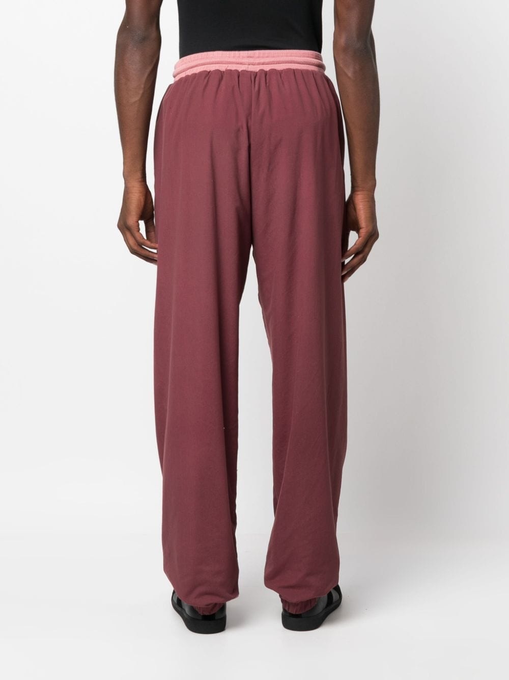 wide-leg drawstring track pants - 4