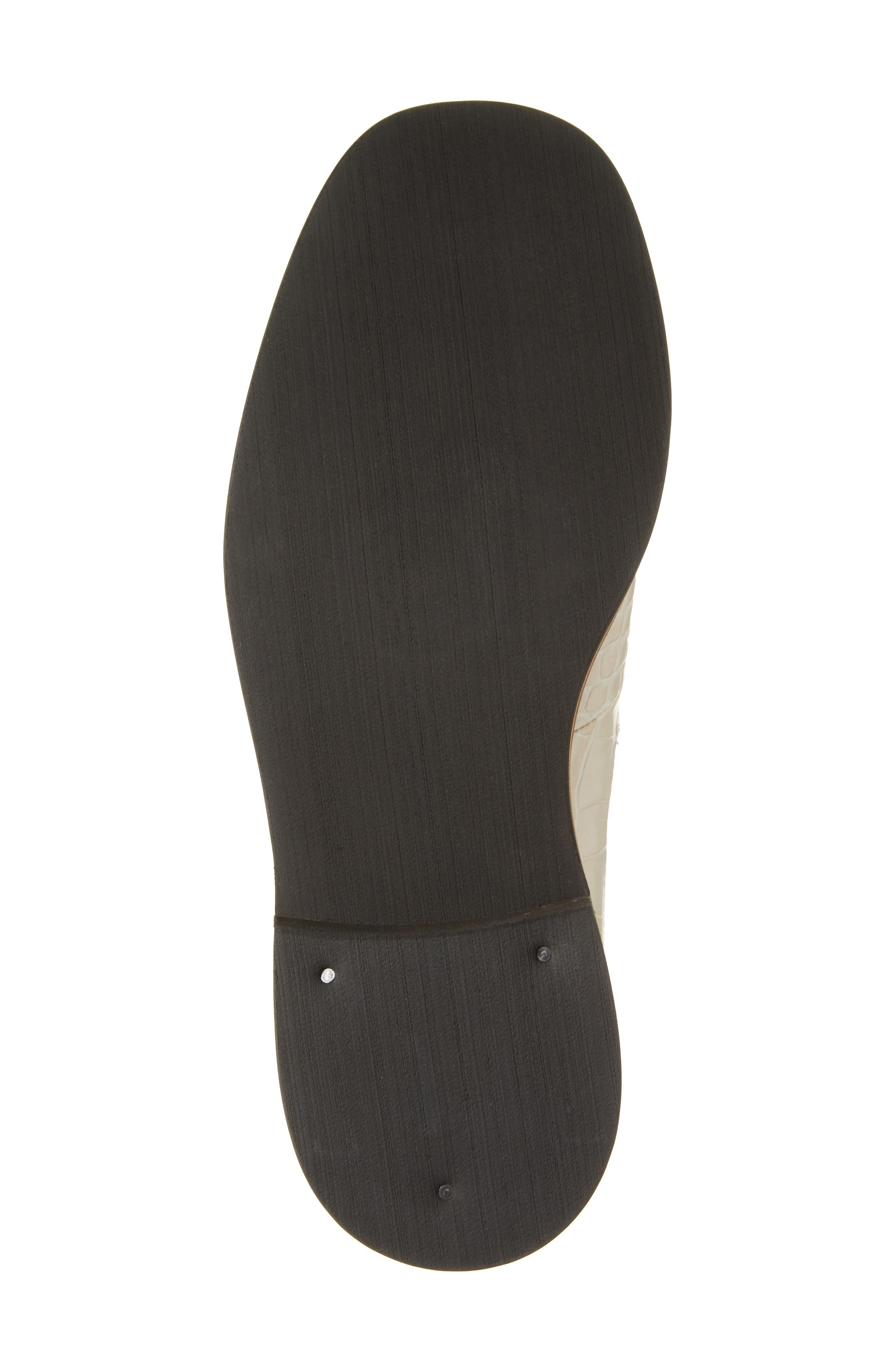 OUR LEGACY Nakano Croc Embossed Leather Loafer in Vanilla Croc Bull Hide at Nordstrom - 6