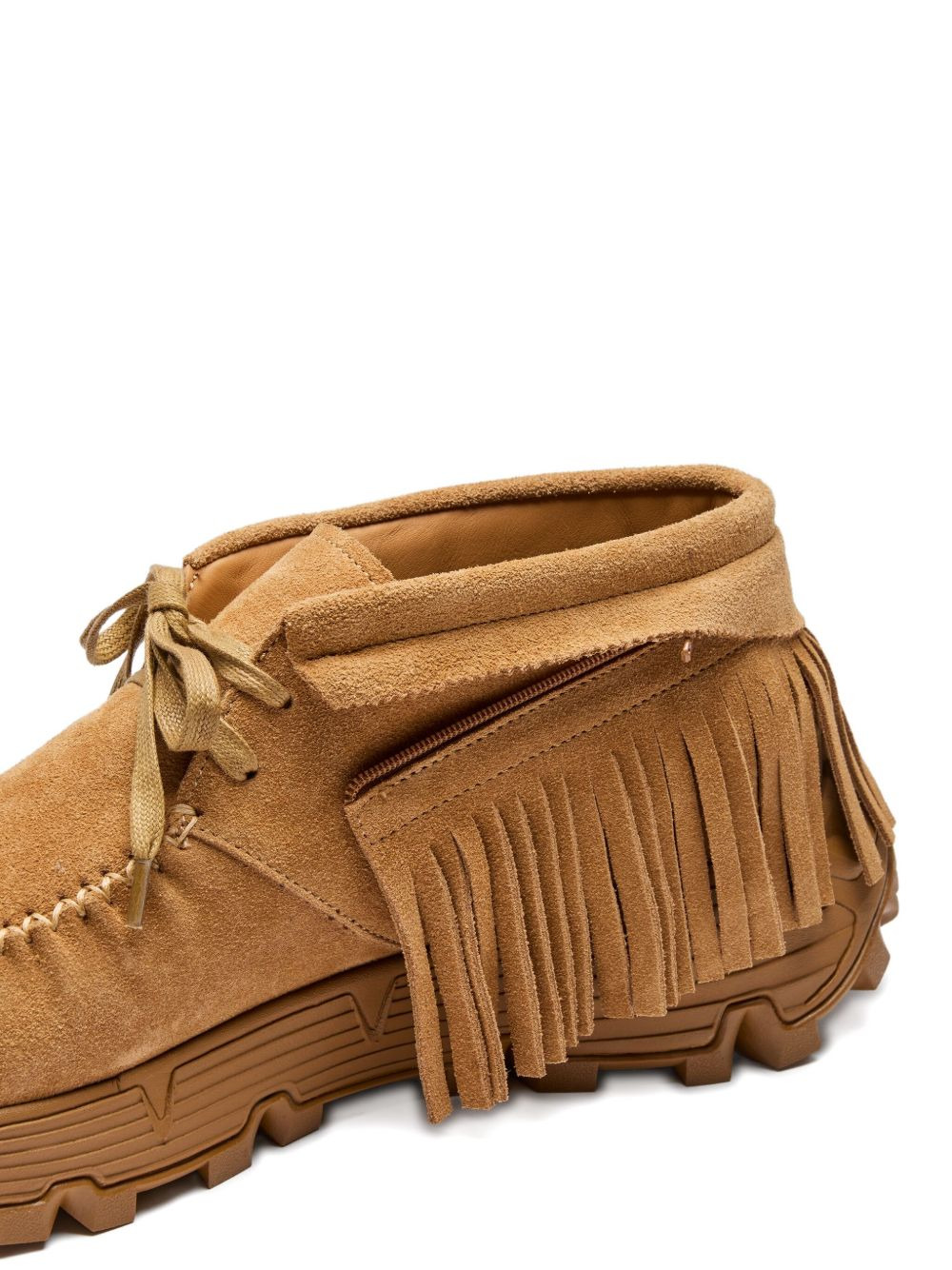 fringed suede trainers - 6