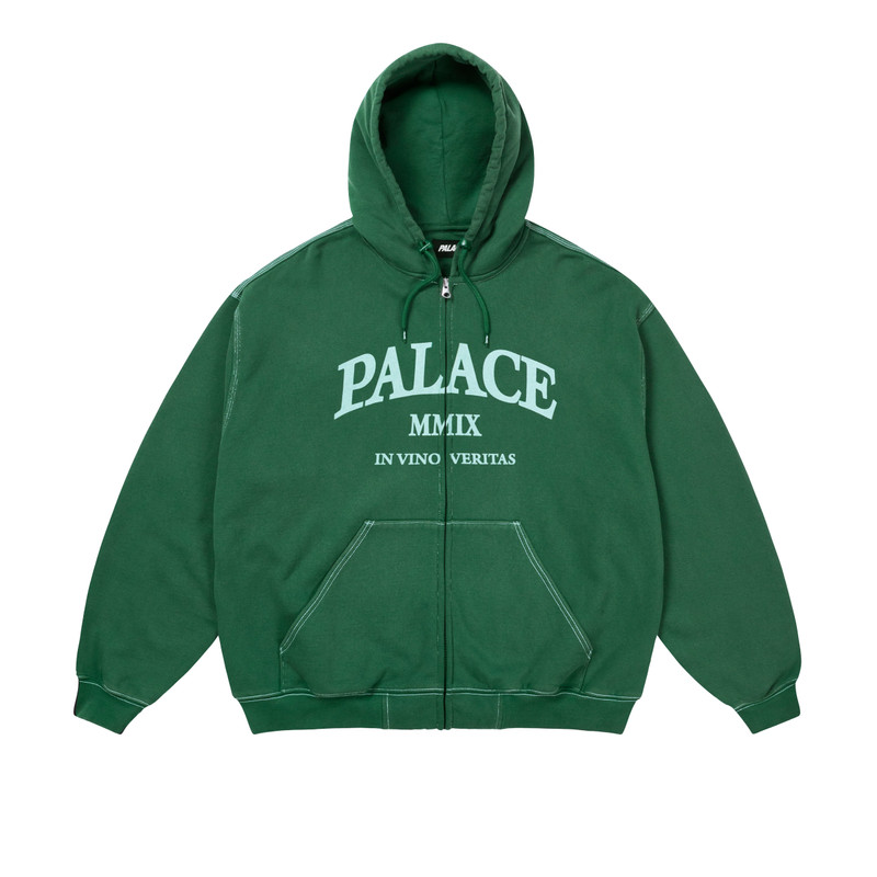 TRIPLE STITCH VERITAS ZIP HOOD RACEY GREEN 1