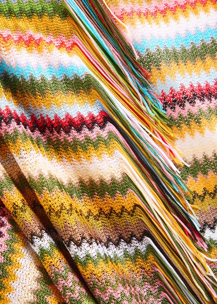 Missoni Zigzag-intarsia Fine-knit Sarong - 5