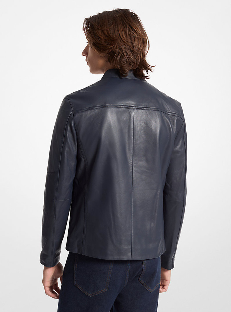 MICHAEL KORS Leather Racer Jacket outlook
