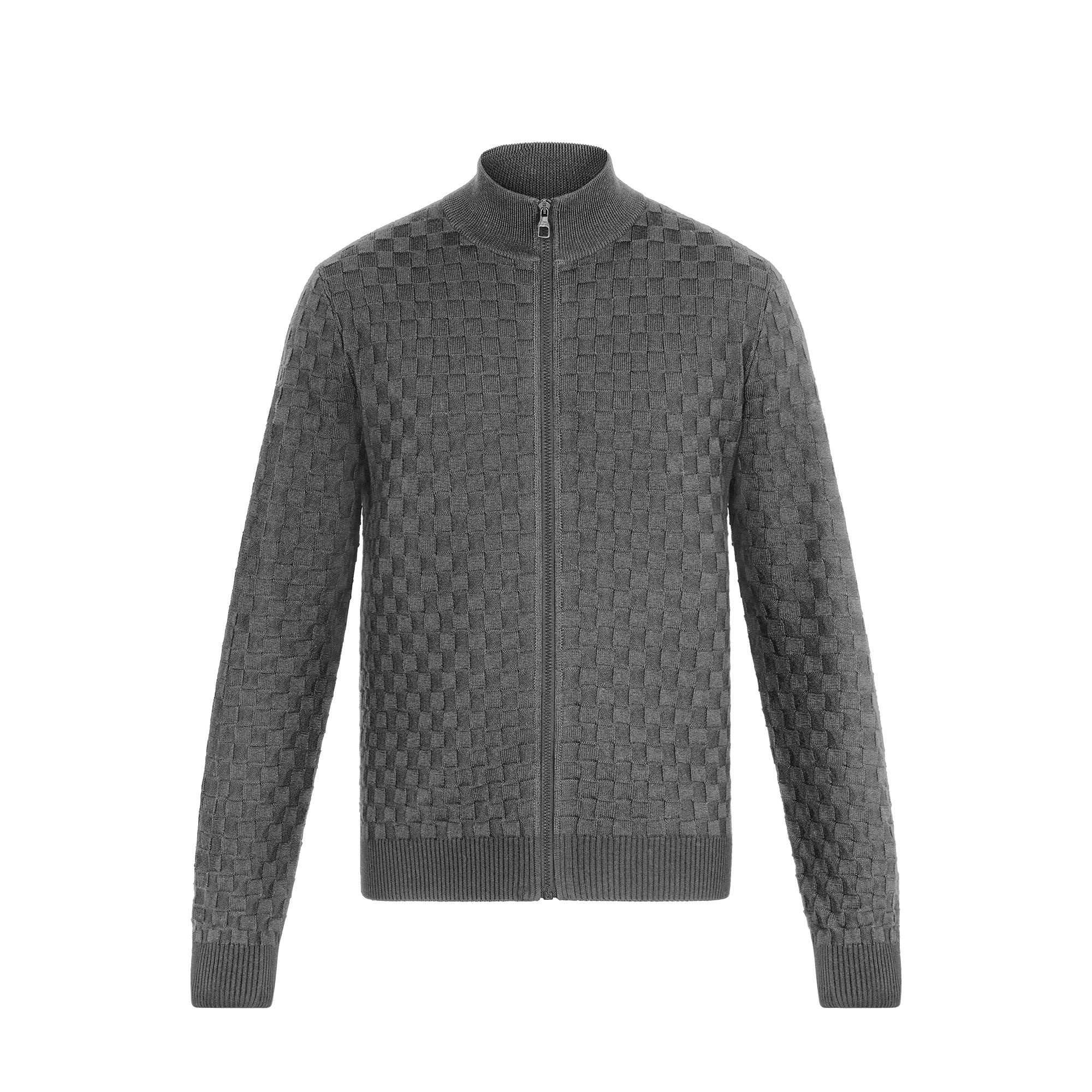 Damier Signature Zip-Through Cardigan - 1