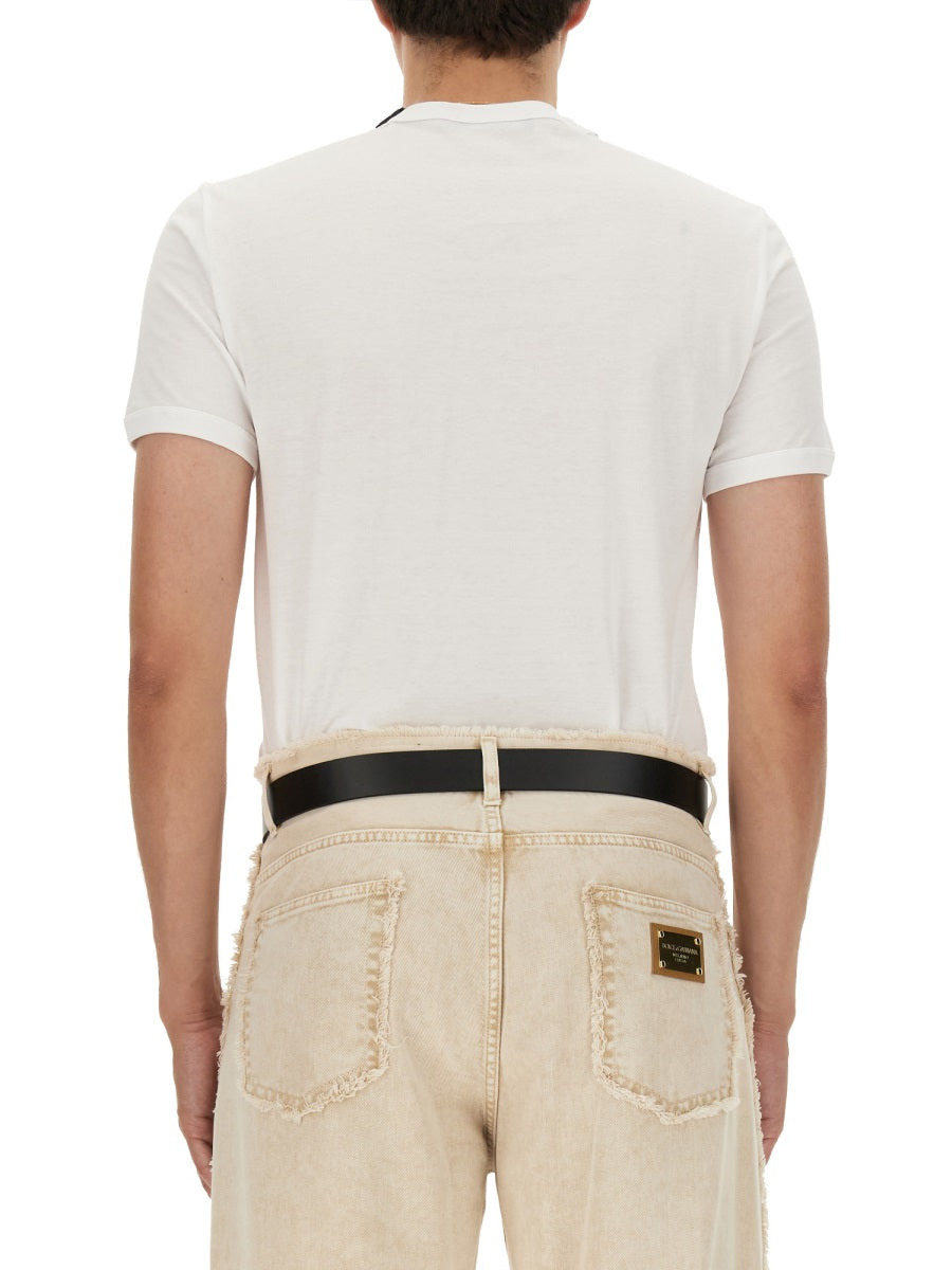 Dolce & Gabbana Men "Bee And Crown" Embroidered T-Shirt - 3