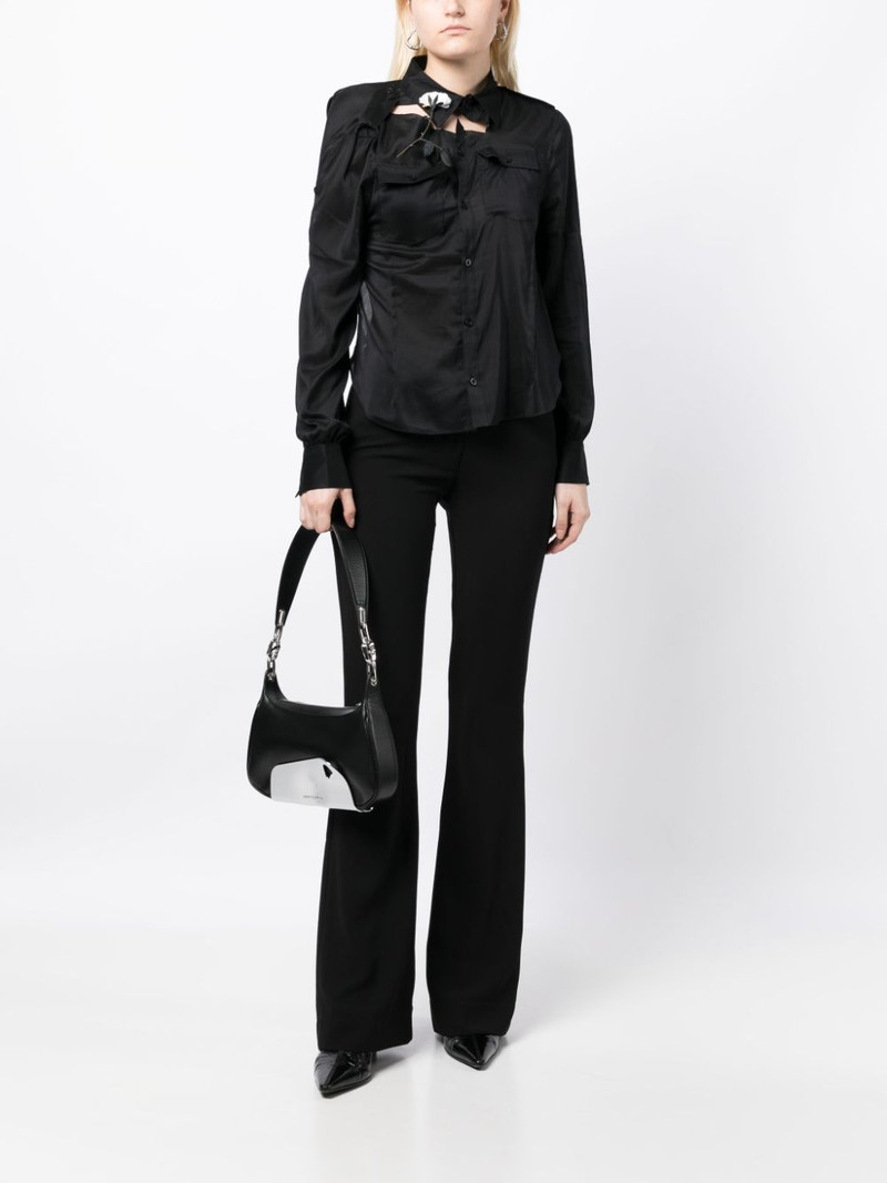 UNDERCOVER cut-out detailing cotton blend shirt outlook