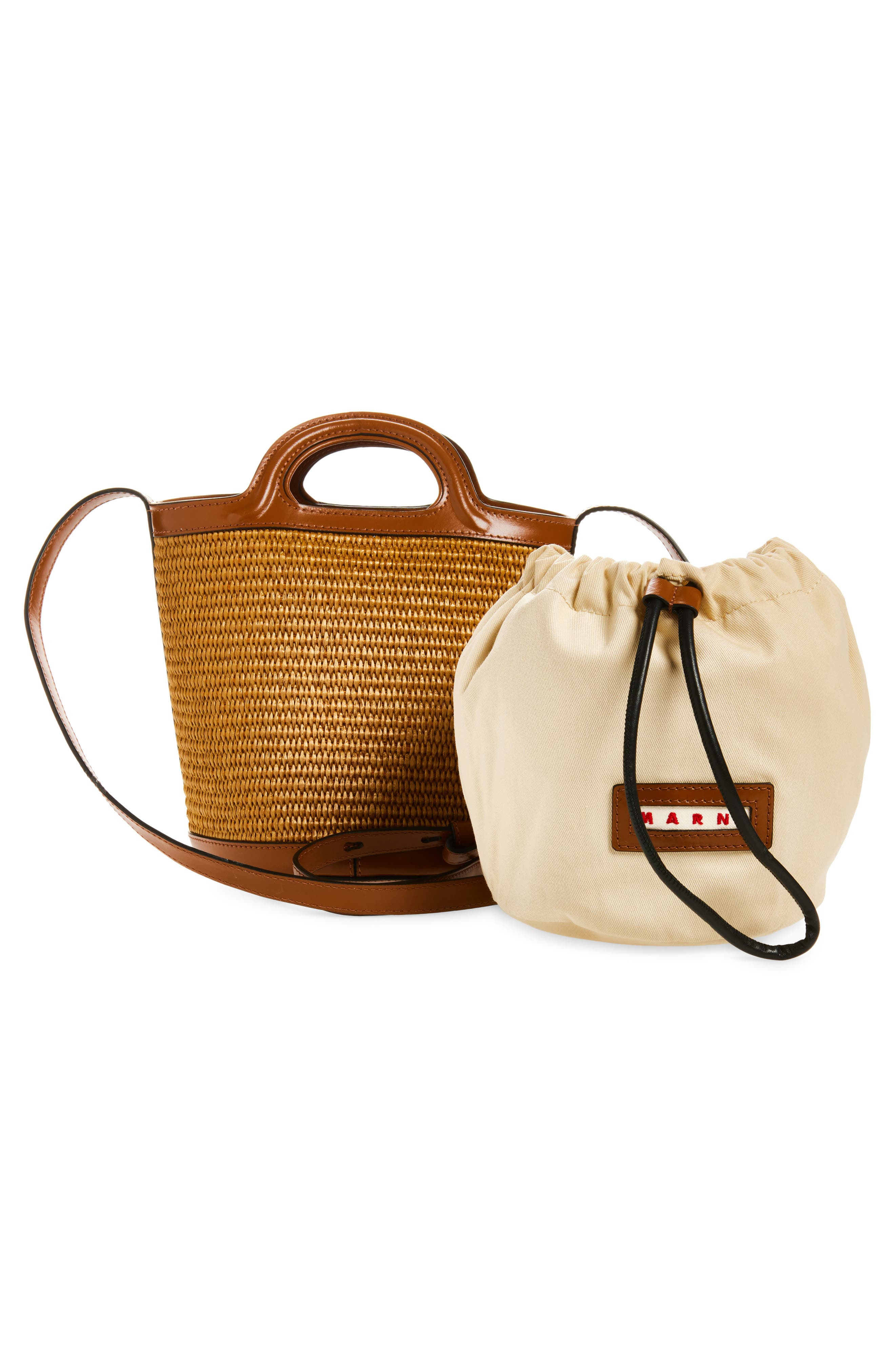 Marni Mini Tropicalia Embroidered Bucket Bag in 215 - 4
