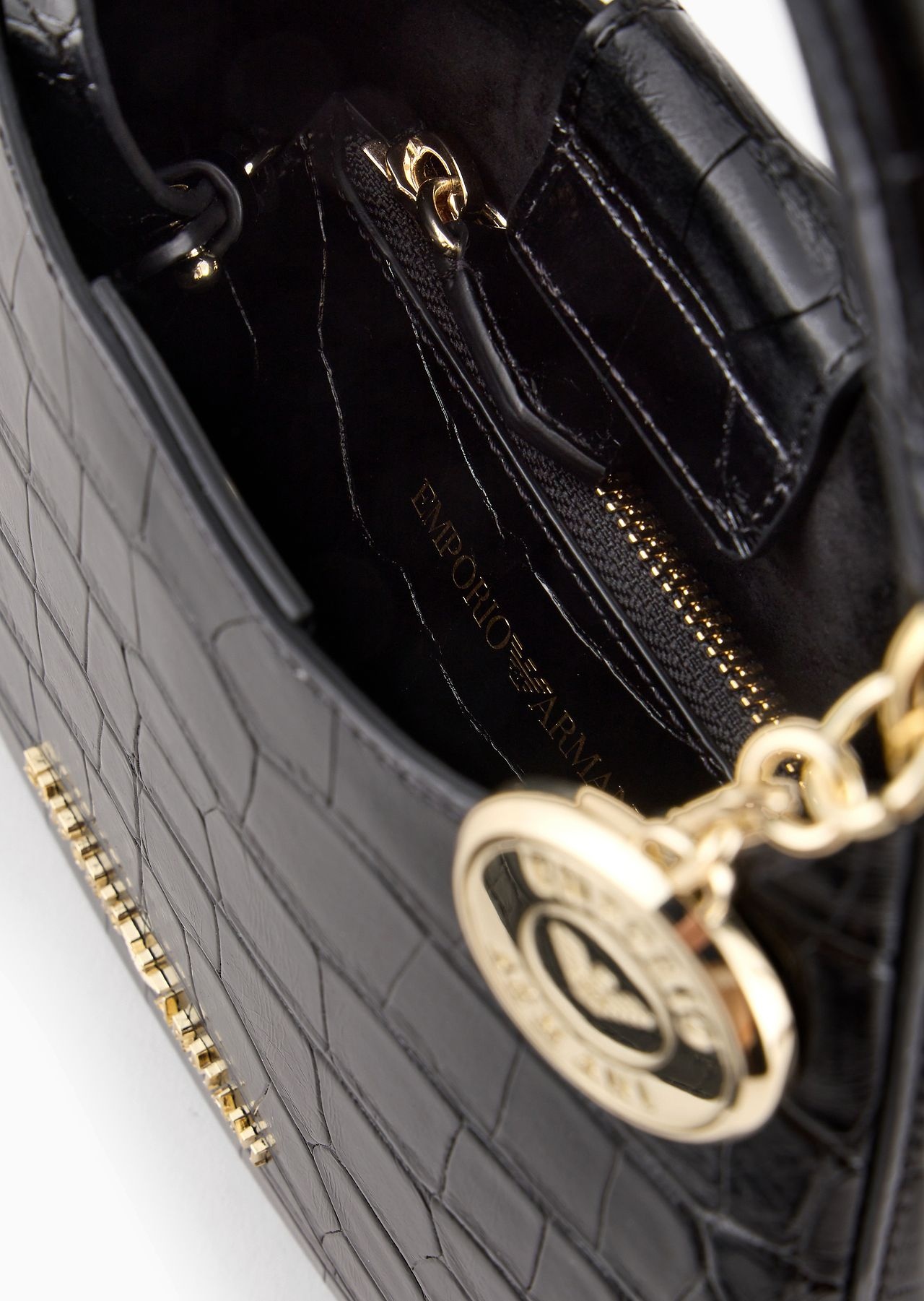 Small mock croc hobo bag - 4