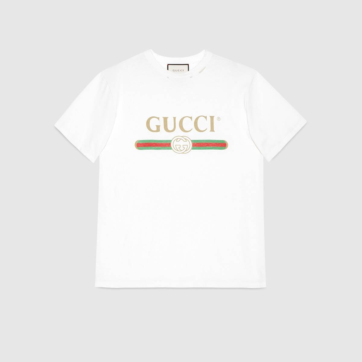 Oversize T-shirt with Gucci logo - 1