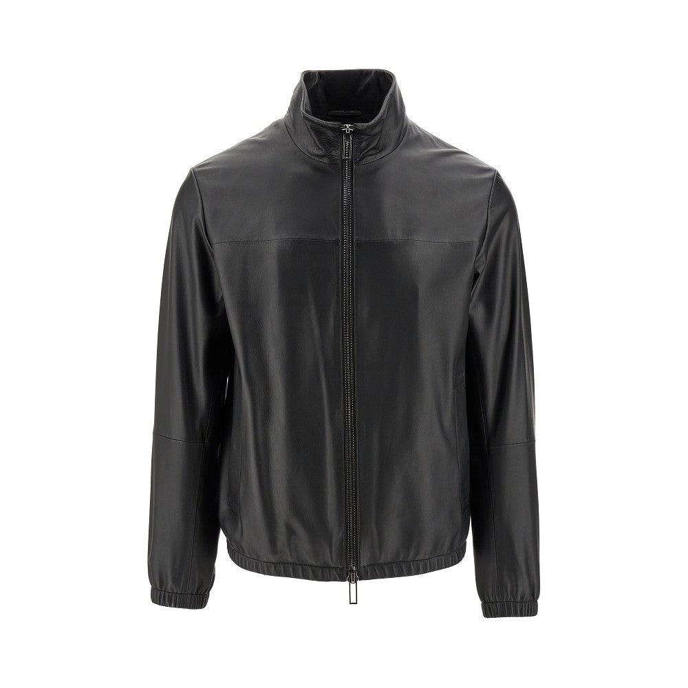 NAPPA LEATHER FULL-ZIP BLOUSON JACKET - 1