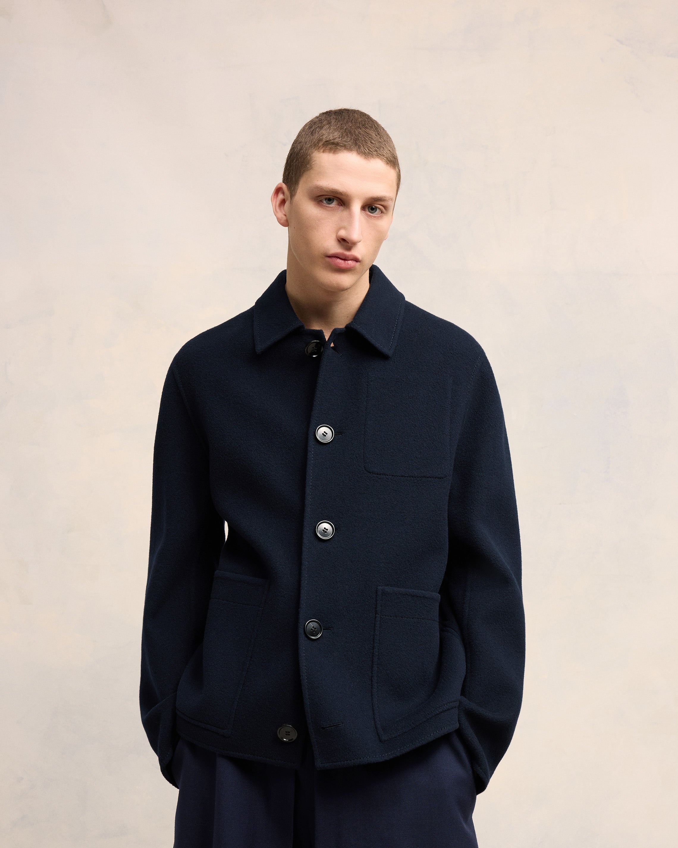 AMI Paris BOXY BUTTONED JACKET | REVERSIBLE